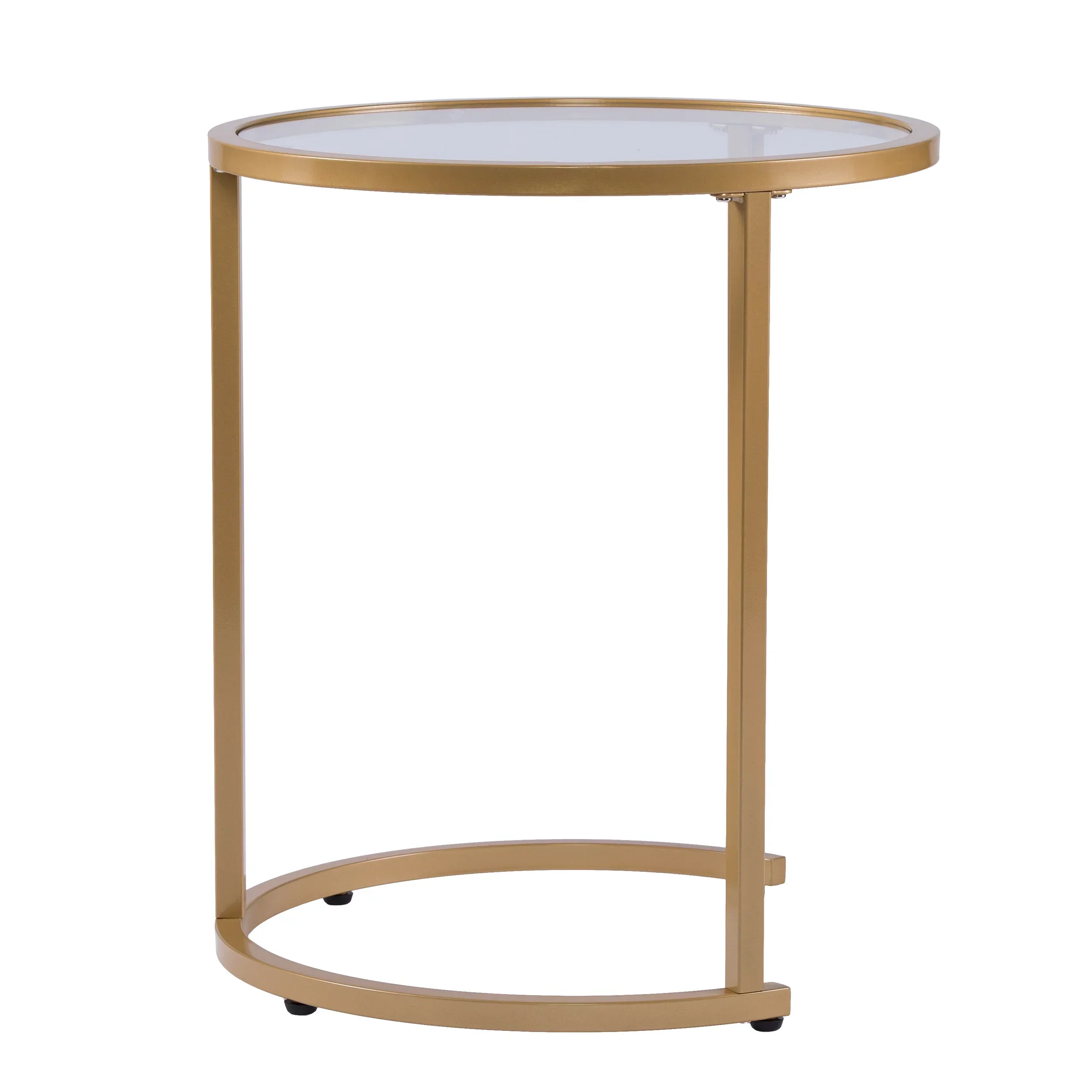Evelyn Glam Nesting Side Table 2pc Set – Gold - Image 4