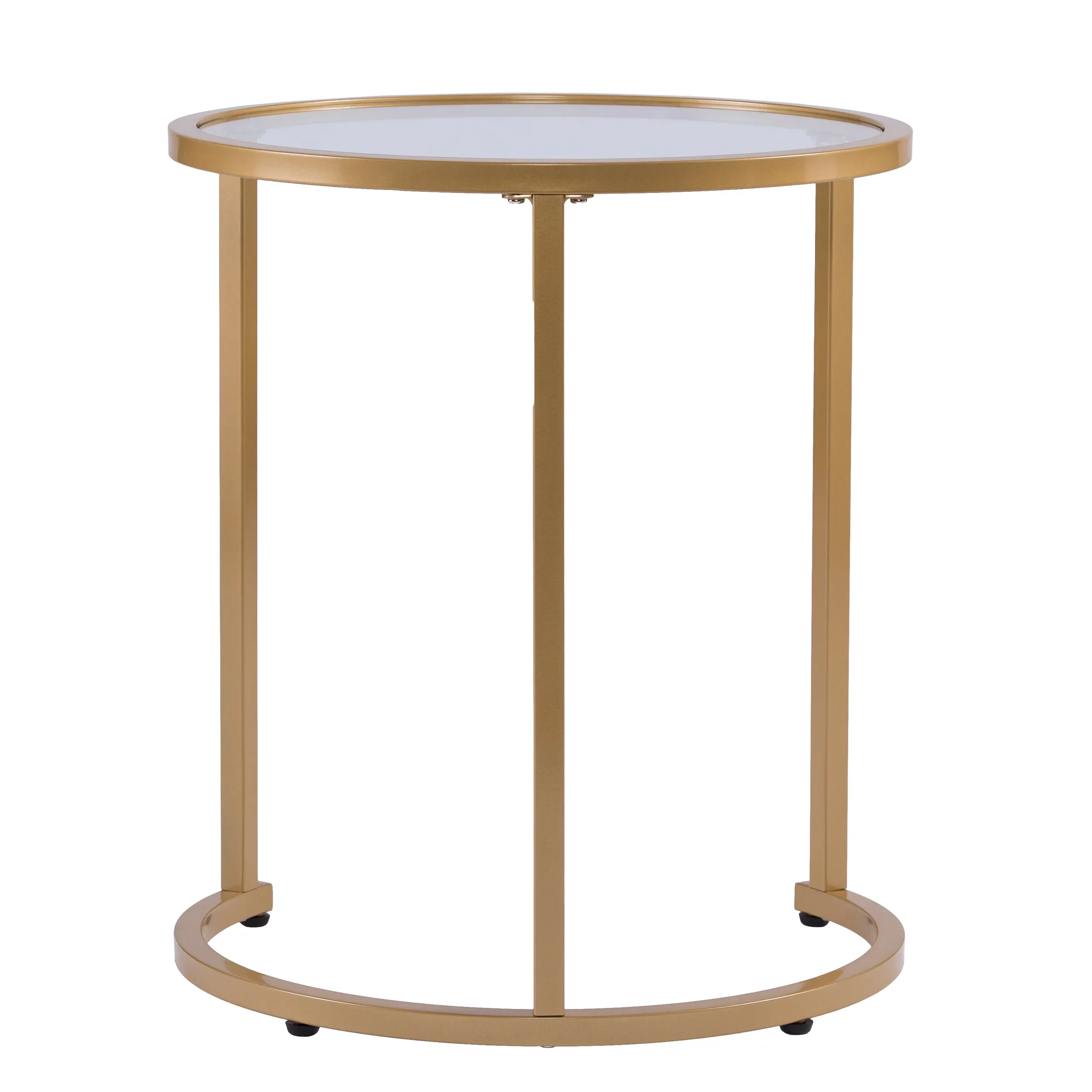 Evelyn Glam Nesting Side Table 2pc Set – Gold - Image 6