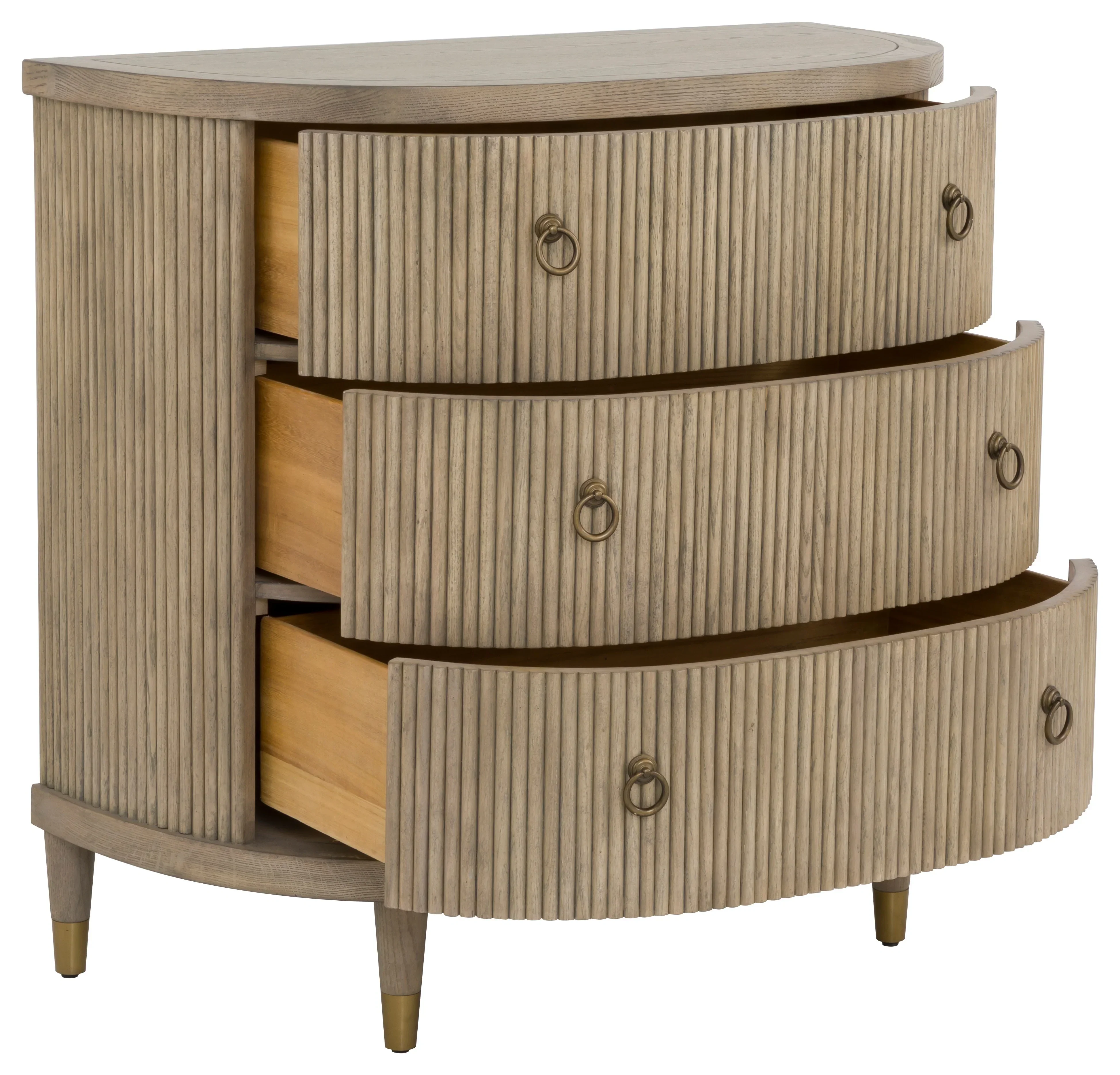 Everett Three Drawer Demilune Chest - Image 2