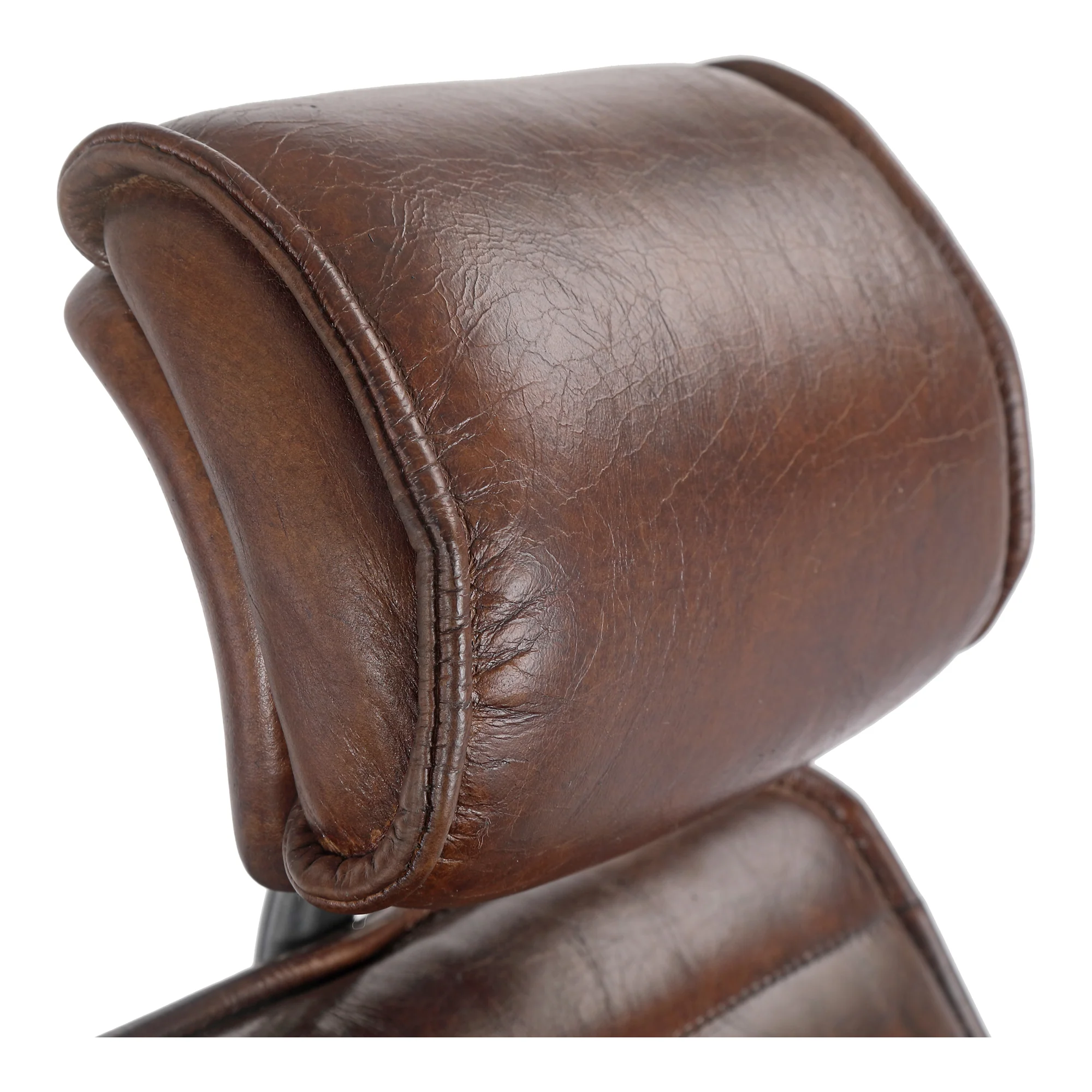 Executive Office Chair Dark Brown Leather - Image 7