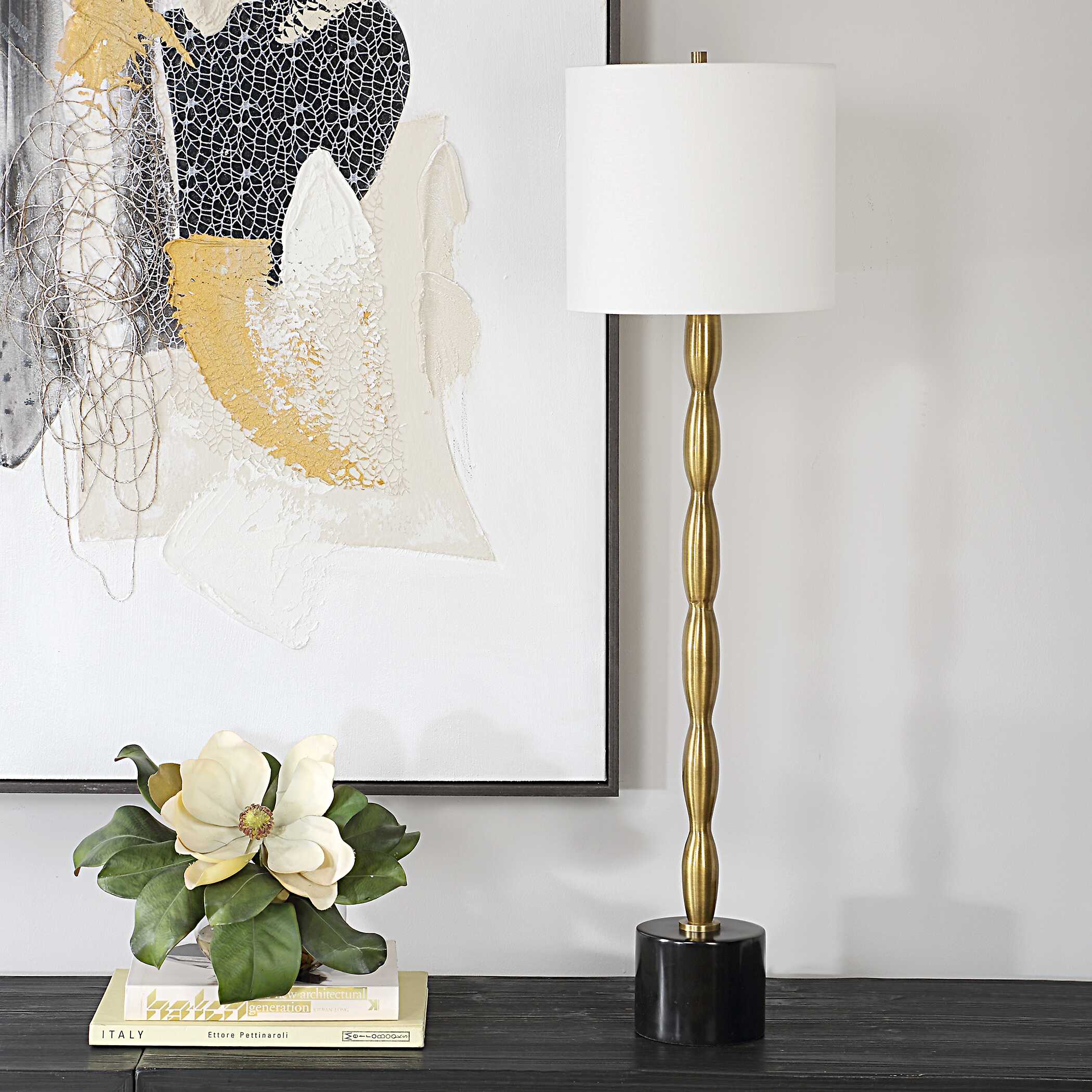 Ezra Brass Buffet Lamp - Image 3