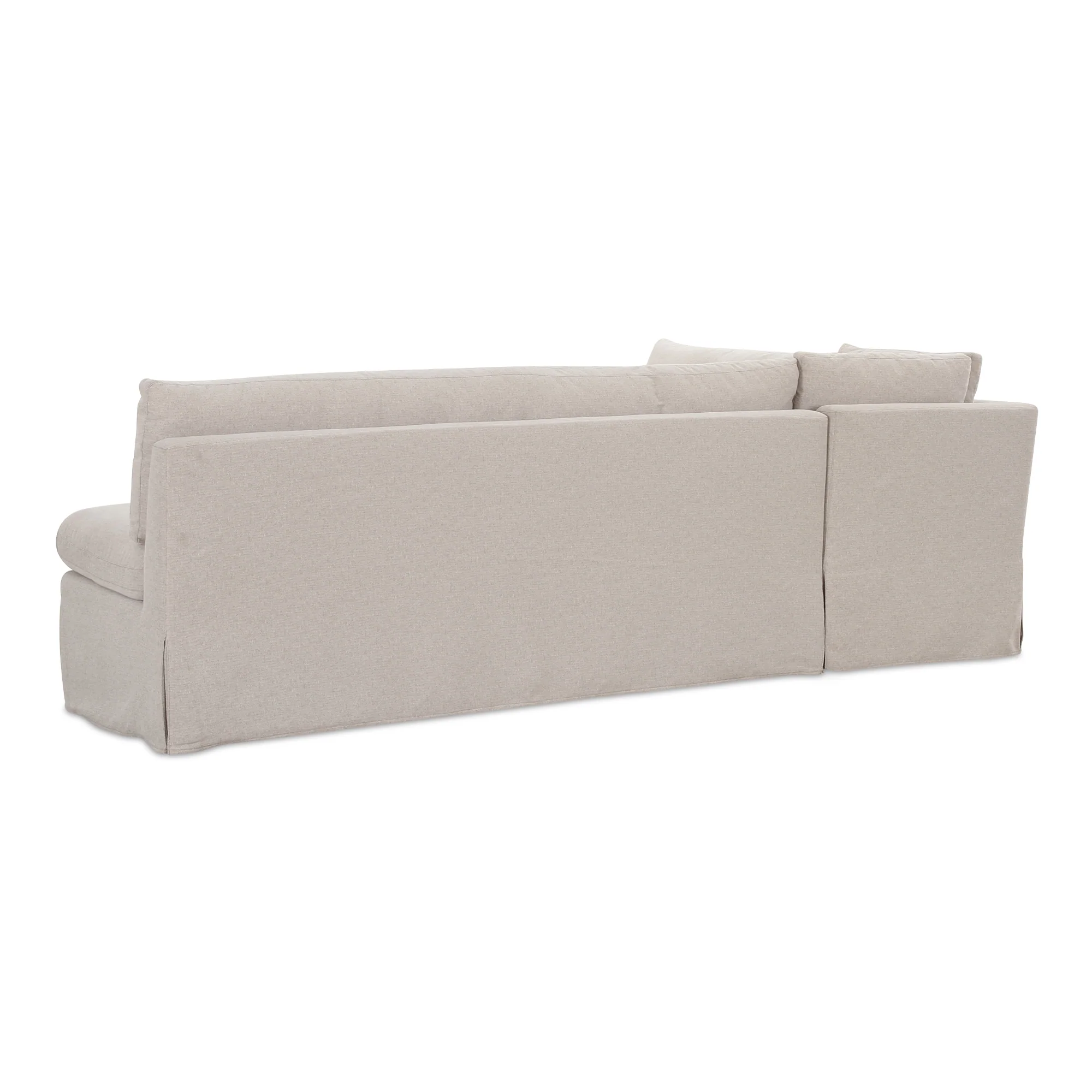 Fable Slipcover Dining Banquette L-Shape Beige  100.5In - Image 3