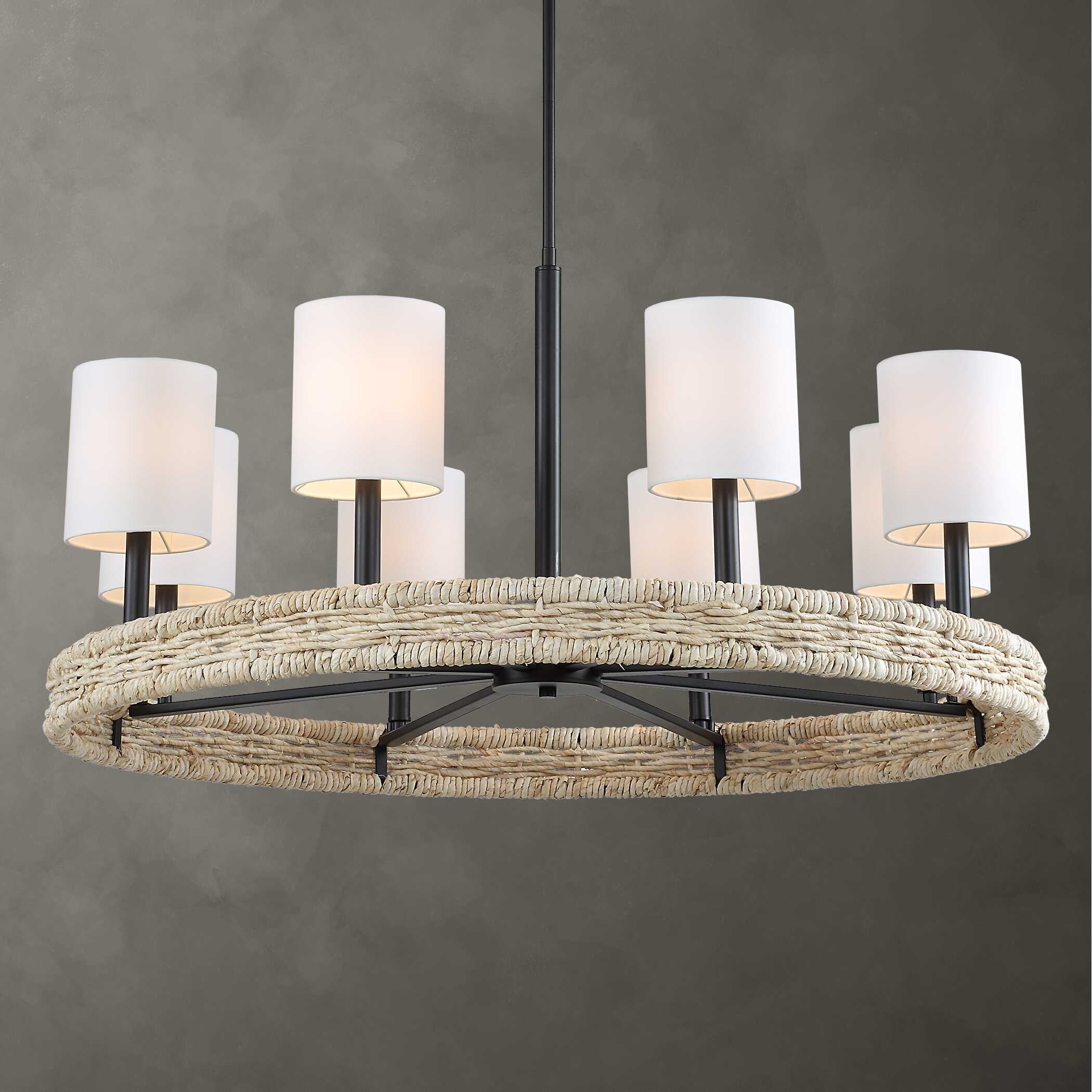 Faiyam 8 Light Rattan Chandelier - Image 2