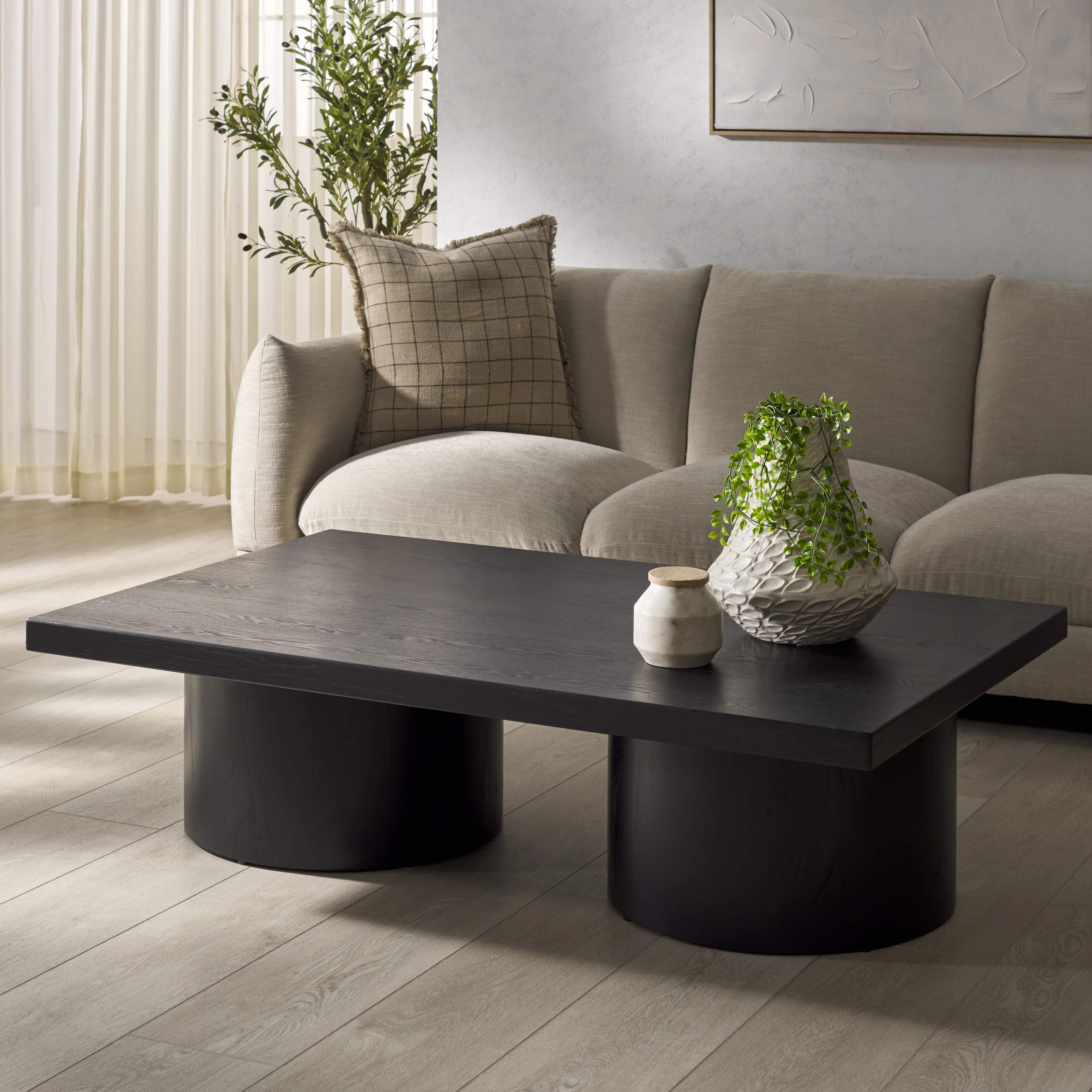 Falynn Square Wood Coffee Table - Image 5