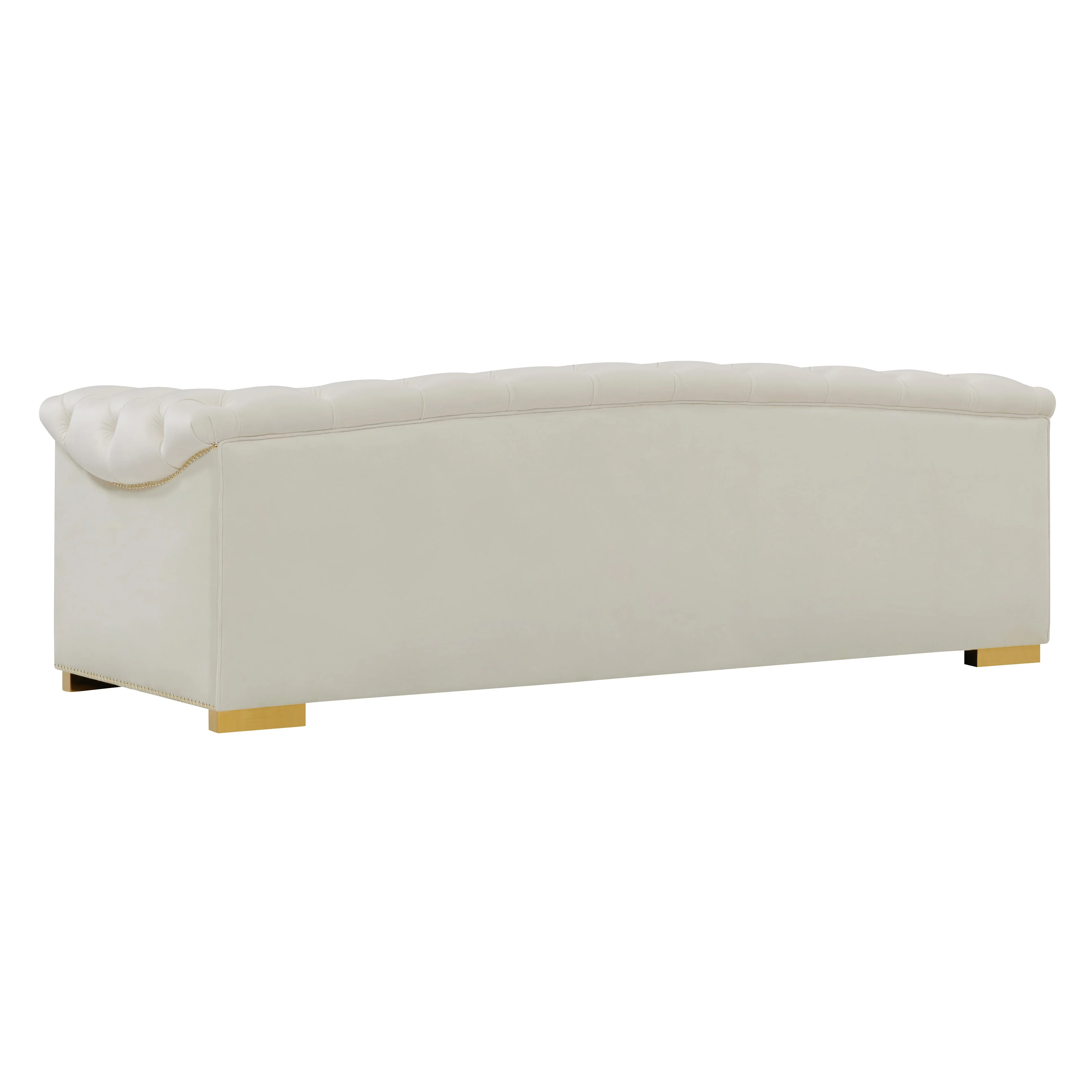 Farah Cream Velvet Sofa - Image 4