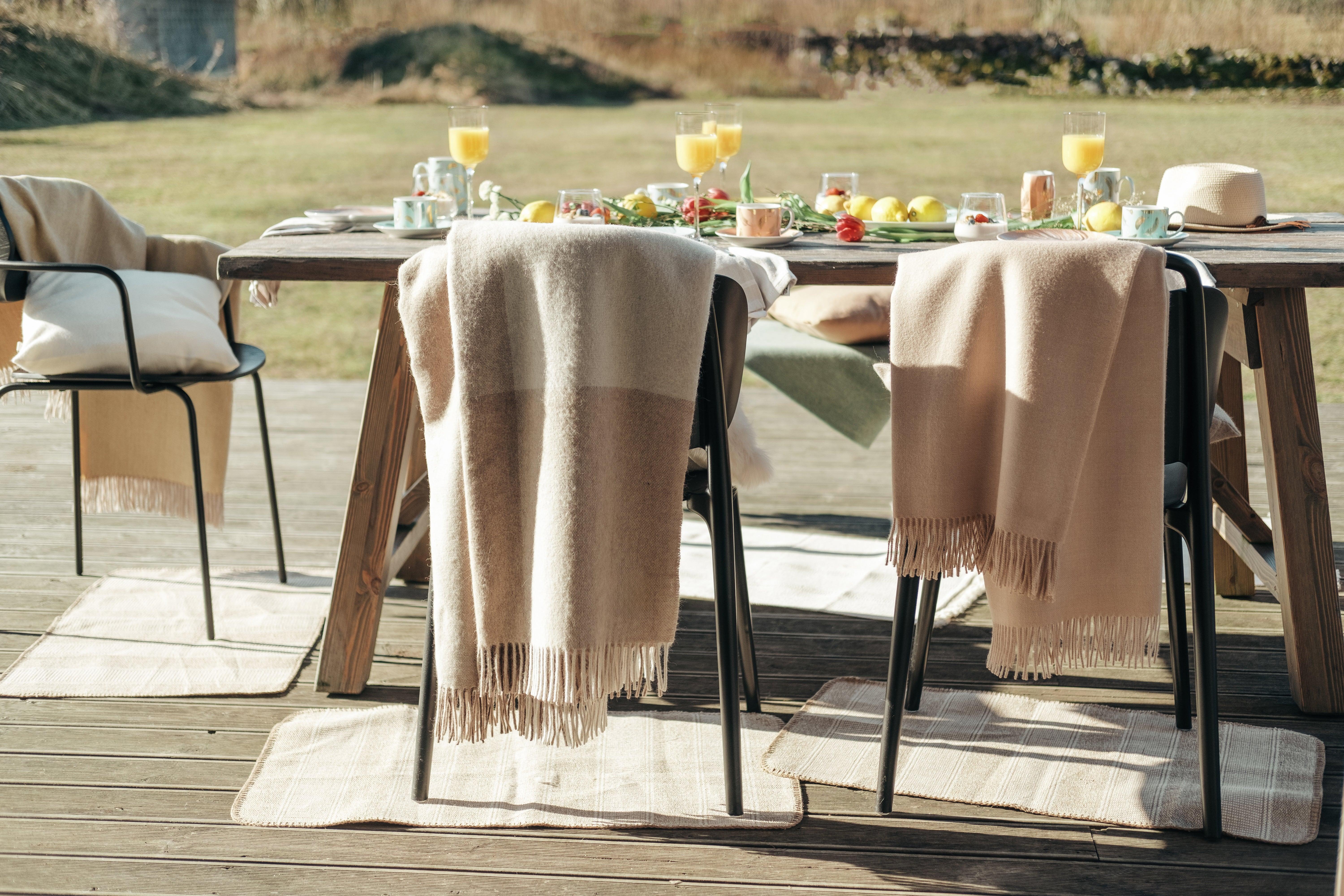 Faroe Recycled Wool and Alpaca Plaid Throw - Image 2
