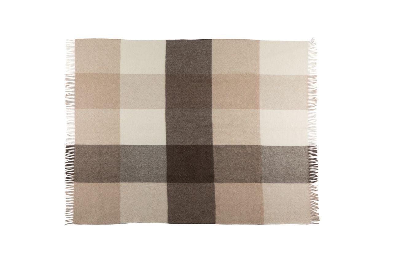 Faroe Recycled Wool and Alpaca Plaid Throw - Image 3