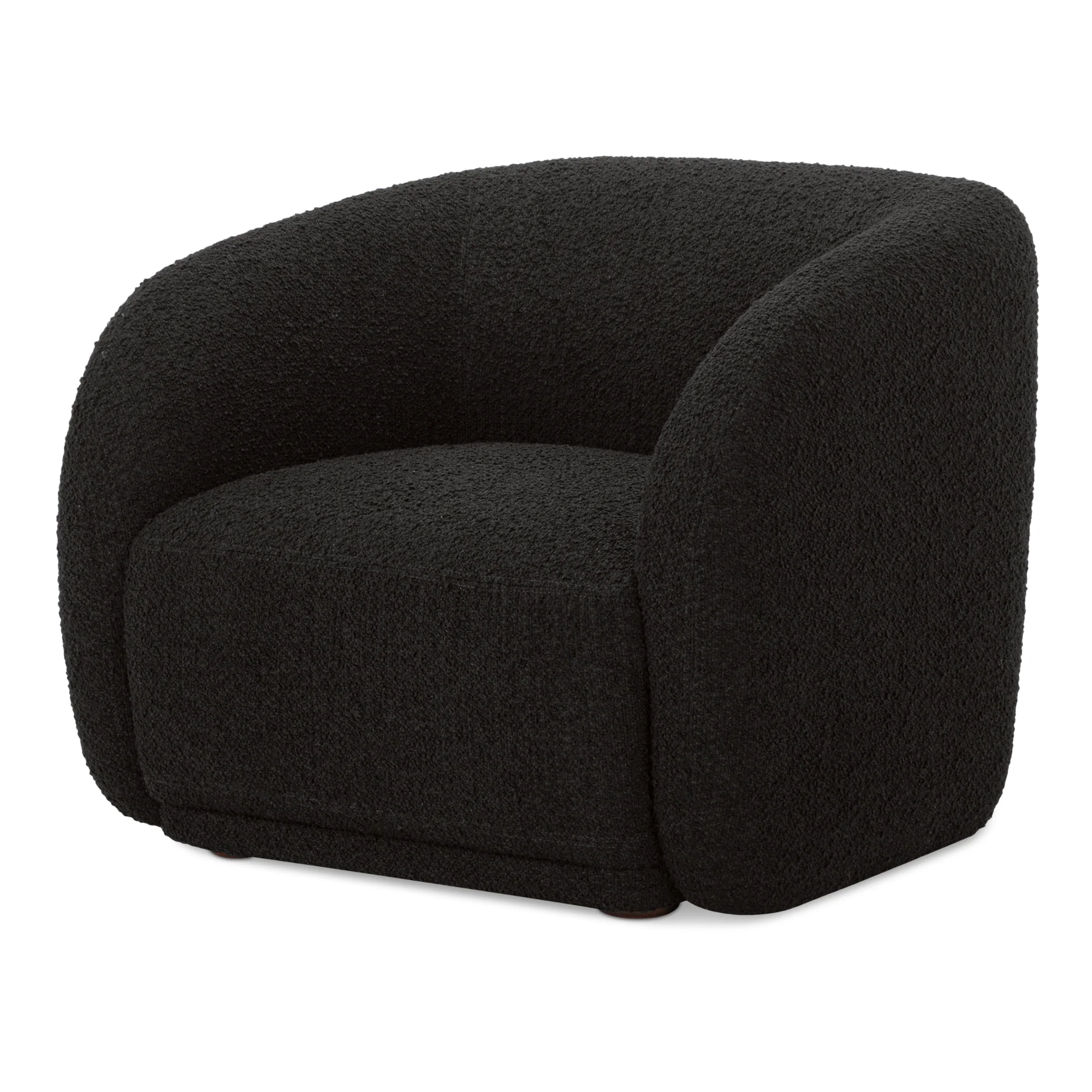 Faye Accent Chair Black Boucle - Image 3