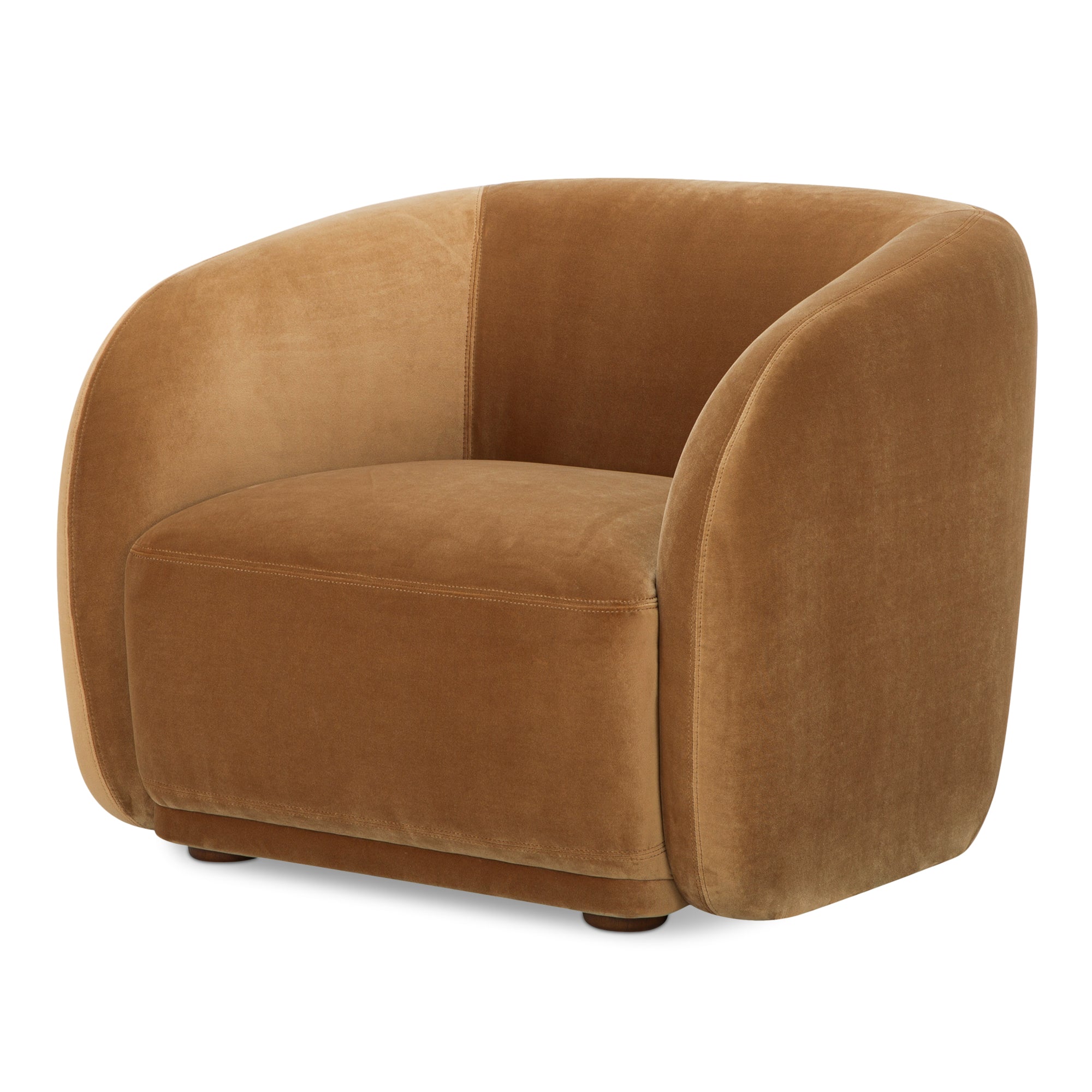 Faye Accent Chair Tan Faux Mohair - Image 3