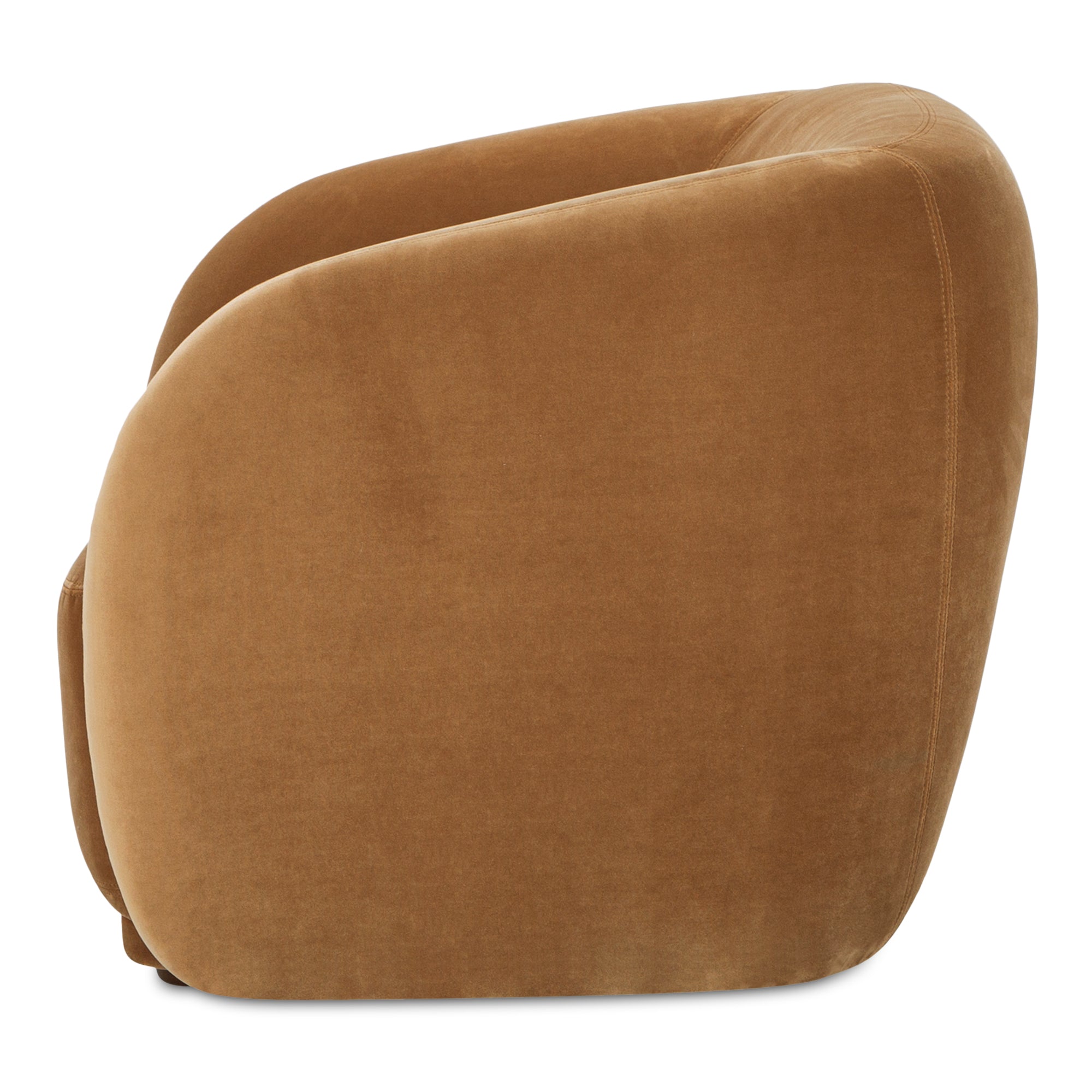 Faye Accent Chair Tan Faux Mohair - Image 4