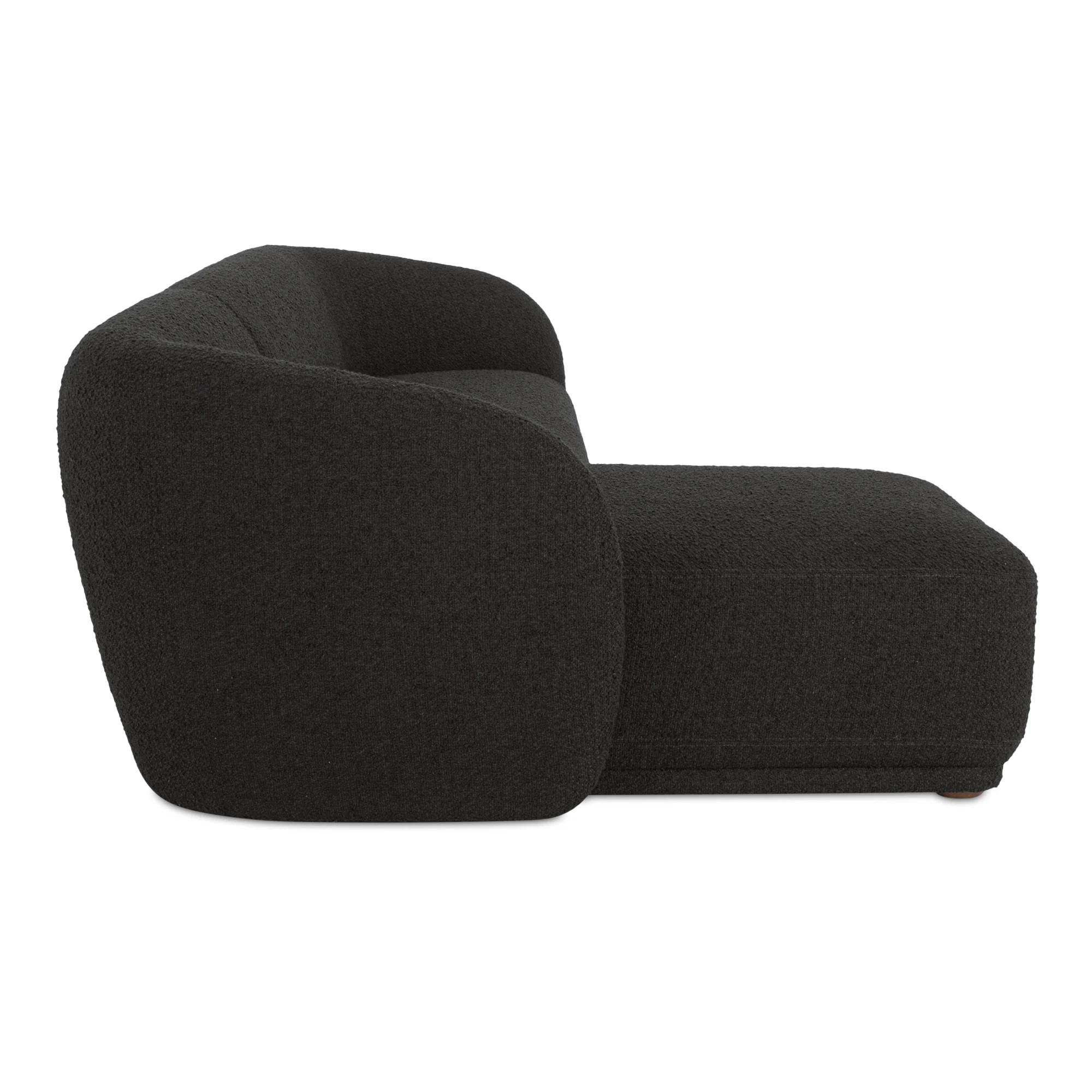 Faye Left Sectional Black Boucle - Image 4