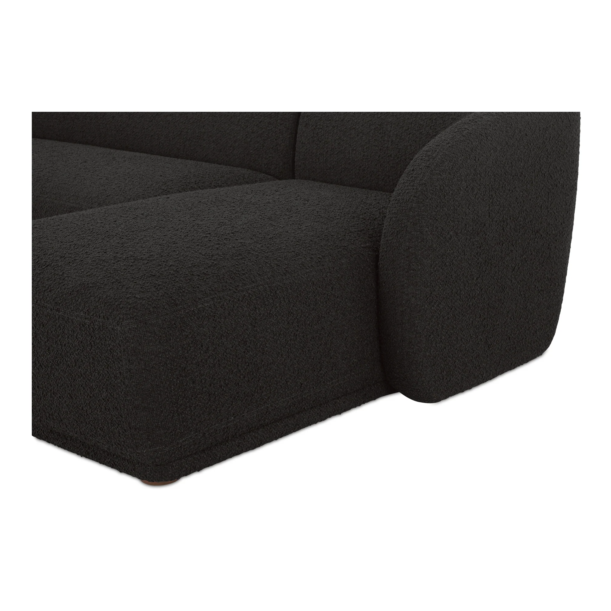 Faye Right Sectional Black Boucle - Image 6