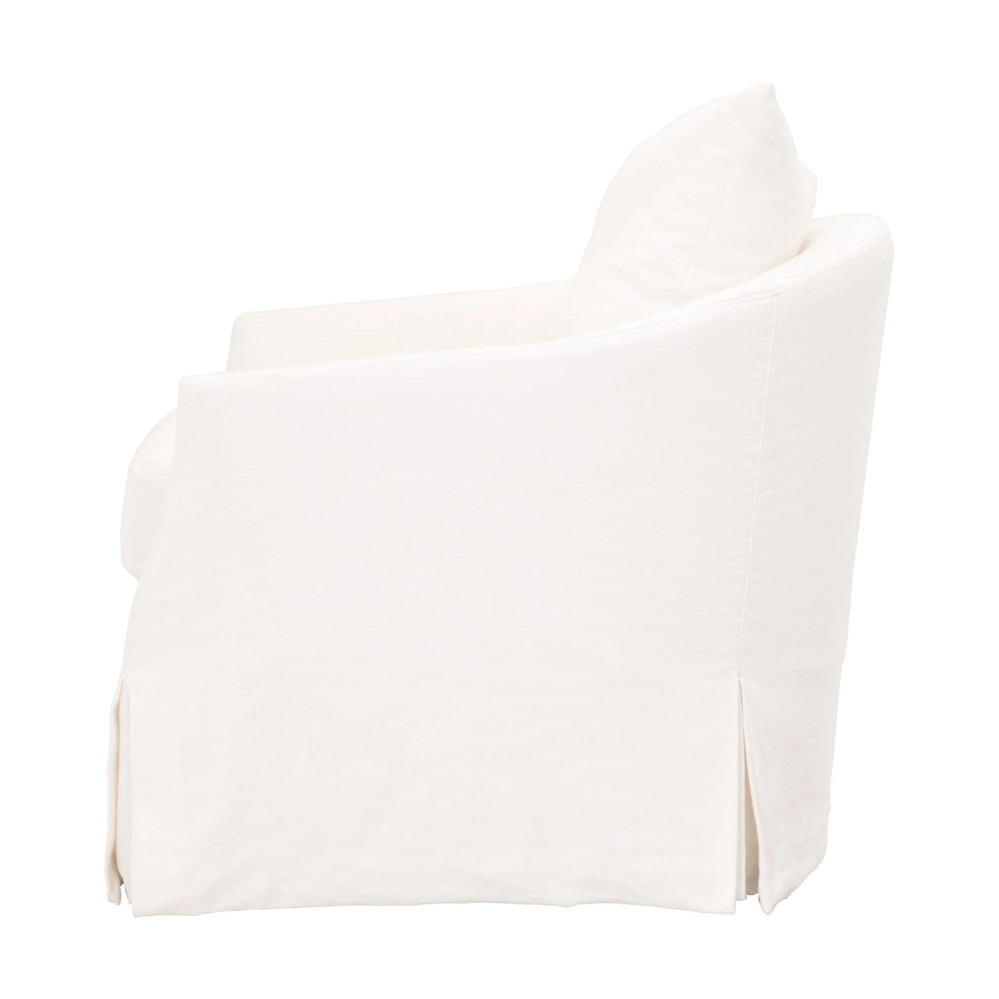 Faye Slipcover Swivel Club Chair - Image 3