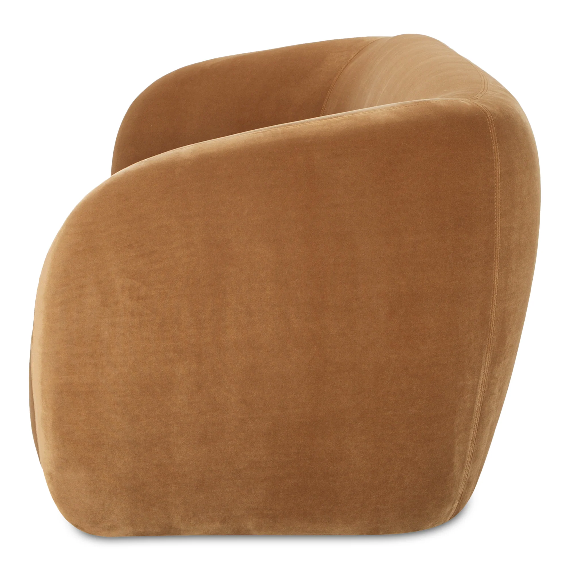Faye Sofa Tan Faux Mohair - Image 4