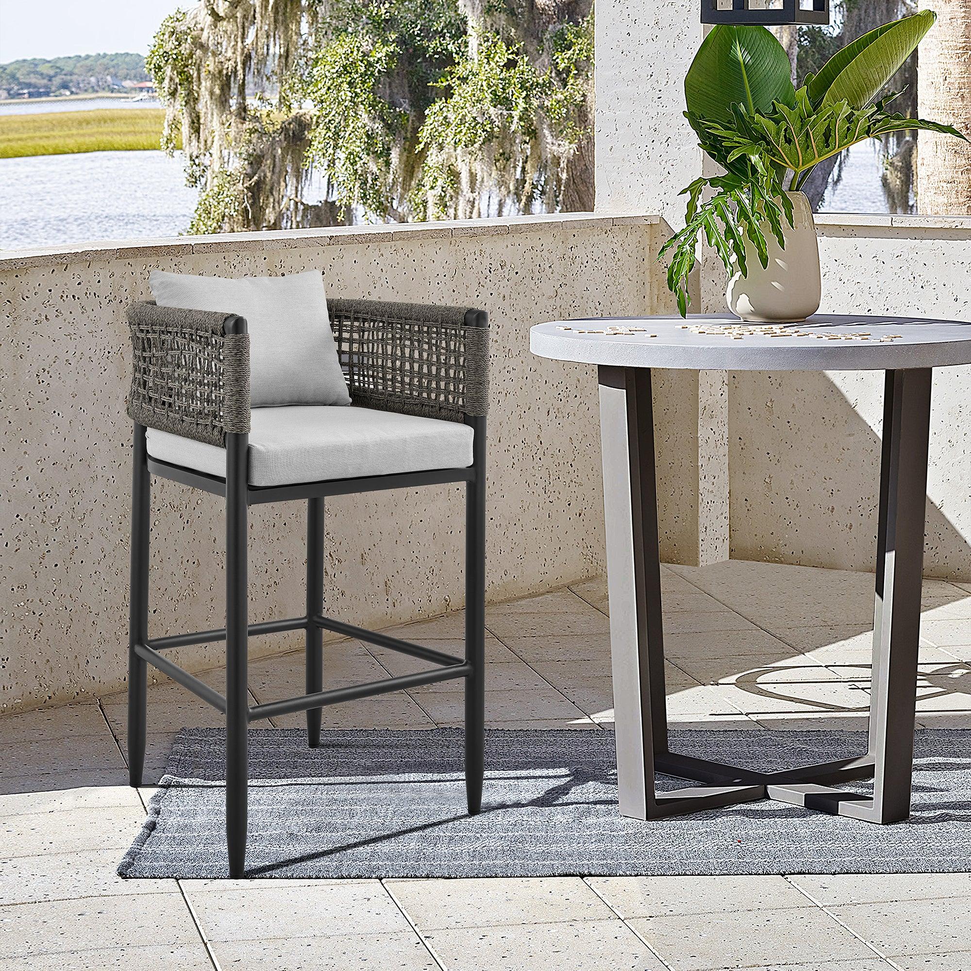 Felicia Outdoor Barstool - Set of 2 - Image 2