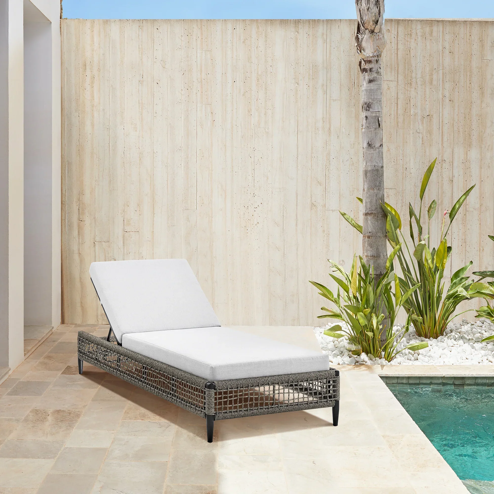 Felicia Outdoor Chaise Lounge - Image 2