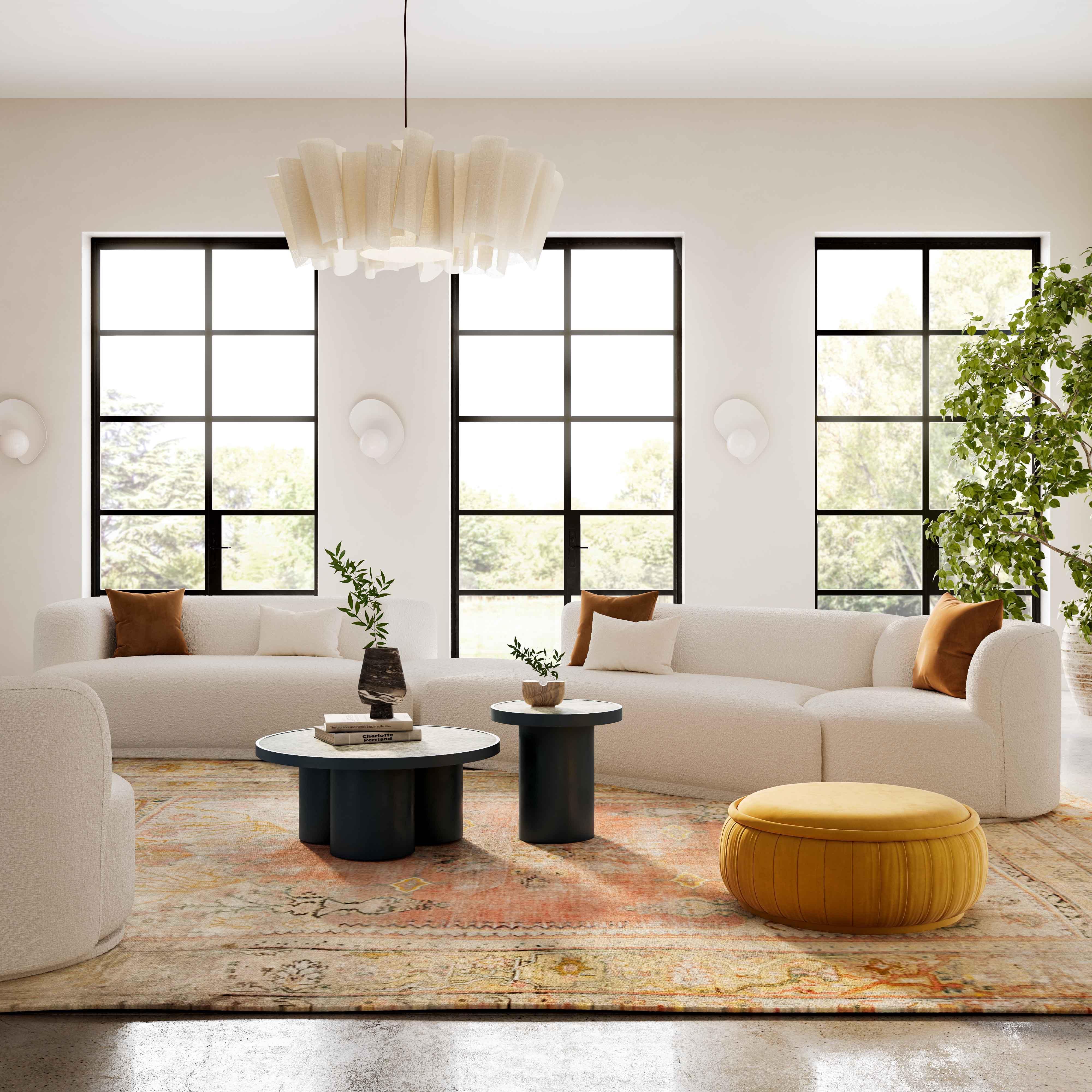 Fickle Cream Boucle 4-Piece Modular LAF Sectional - Image 2