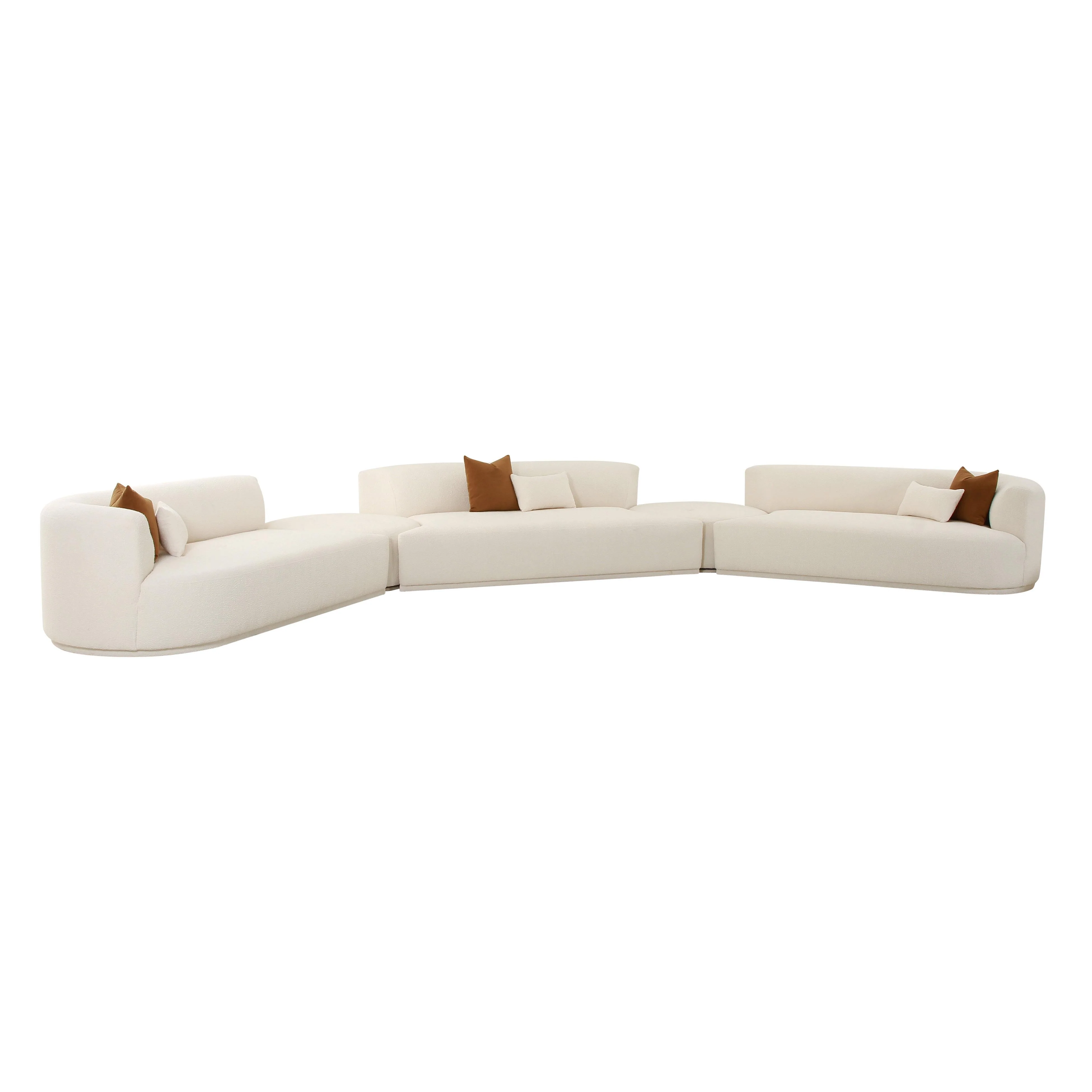 Fickle Cream Boucle 5-Piece Modular Sectional - Image 3