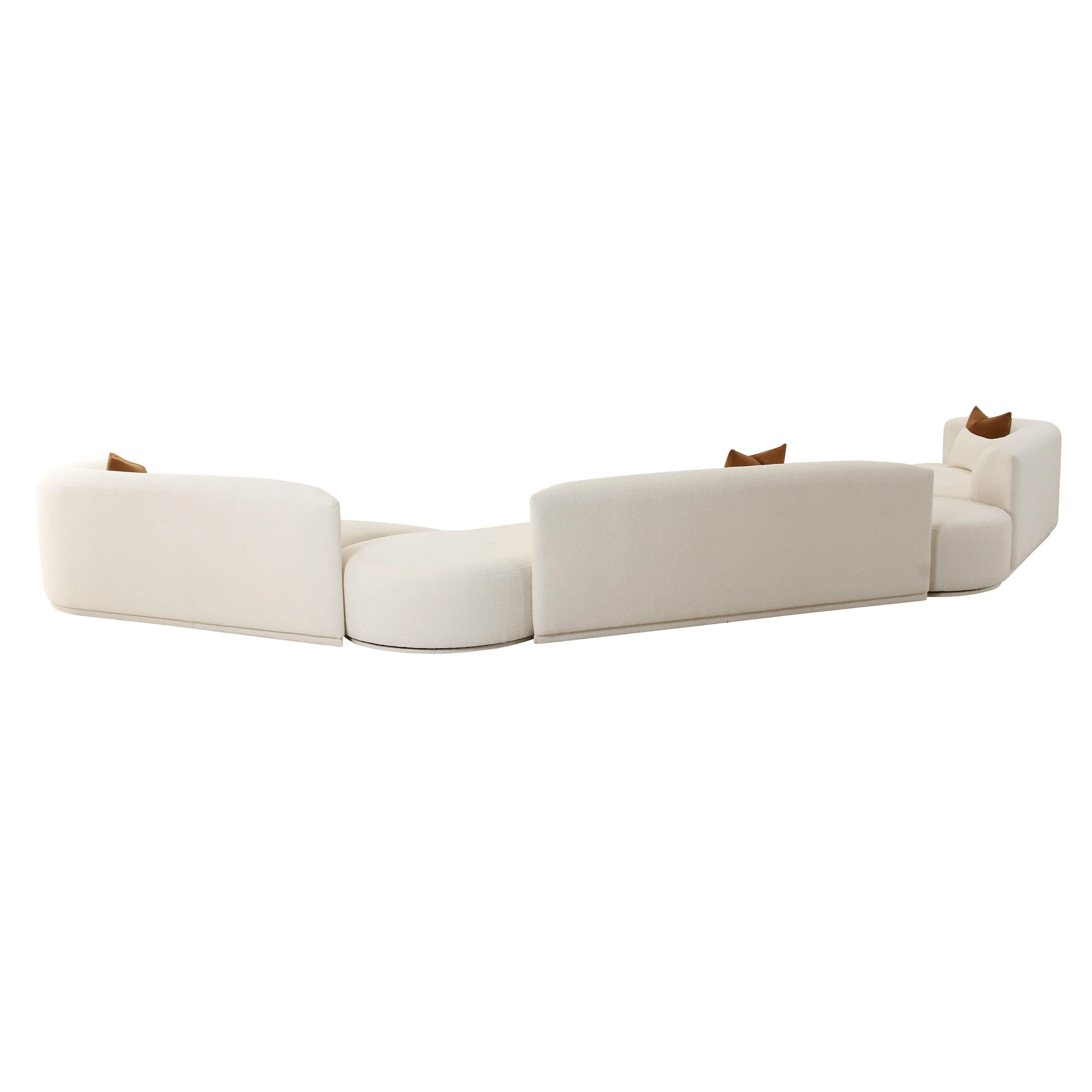 Fickle Cream Boucle 5-Piece Modular Sectional - Image 4