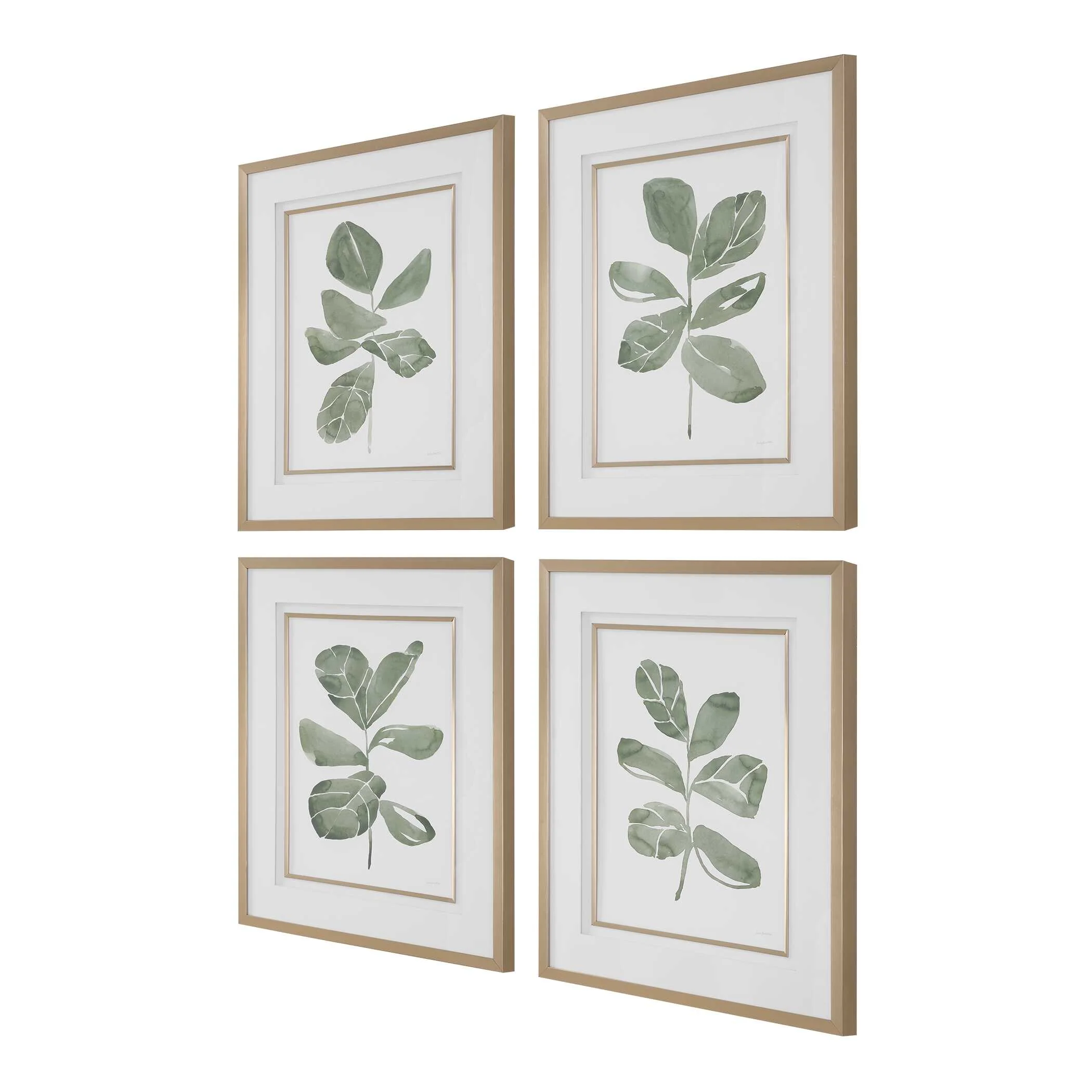 Fiddle Head Leaf Botanical Prints - Set of 4 - Image 4