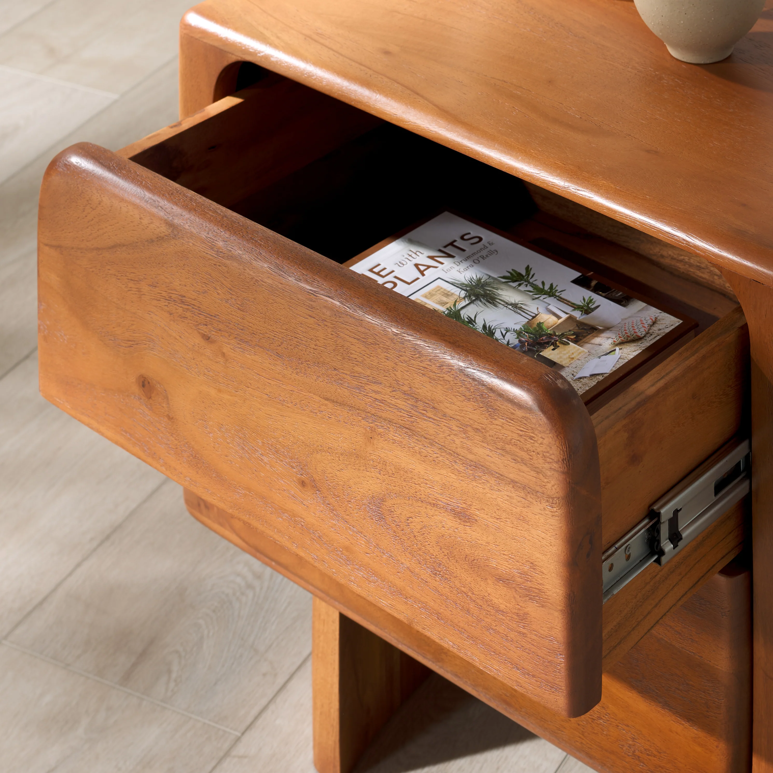 Finley 2 Drawer Wood Nightstand - Image 2