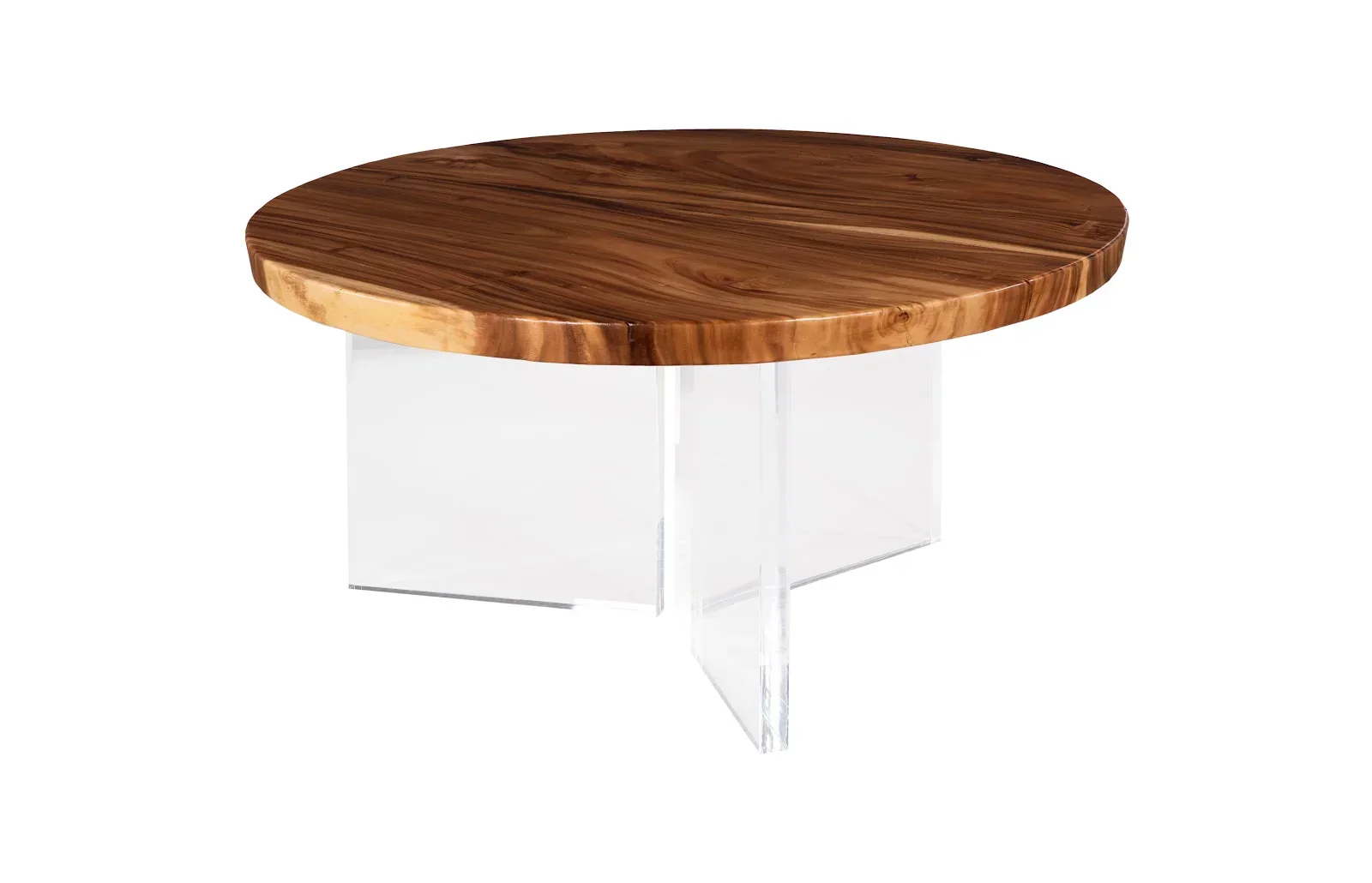 Floating Round Dining Table With Acrylic Legs