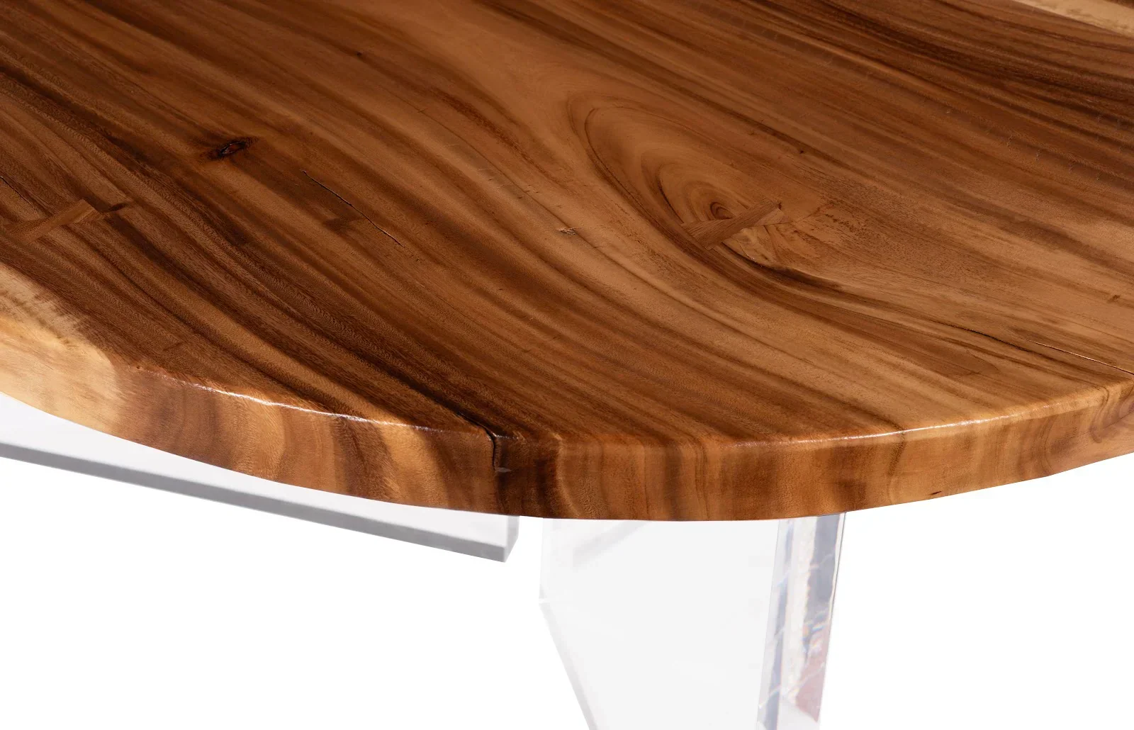 Floating Round Dining Table With Acrylic Legs - Image 3