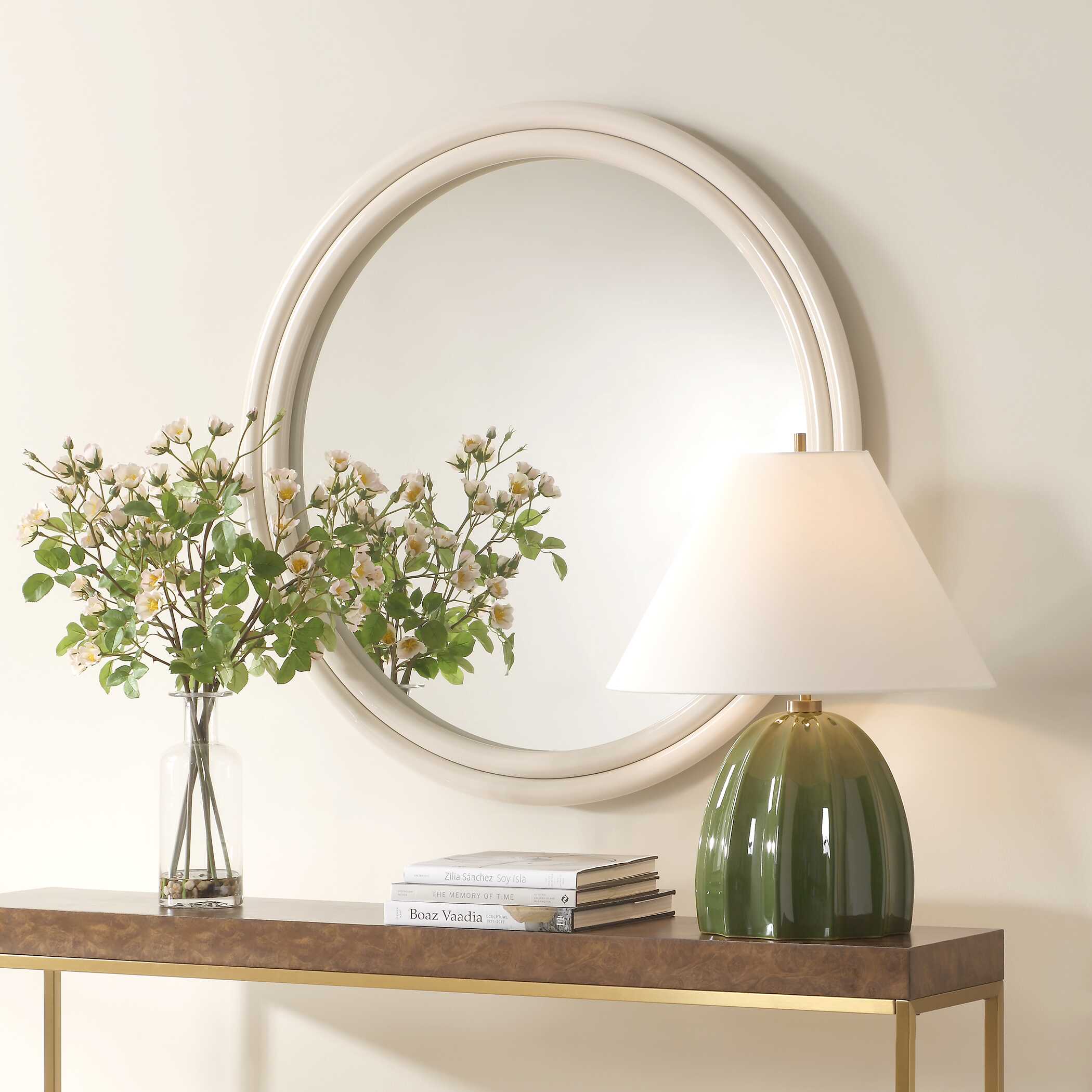 Florian Warm White Round Mirror - Image 3