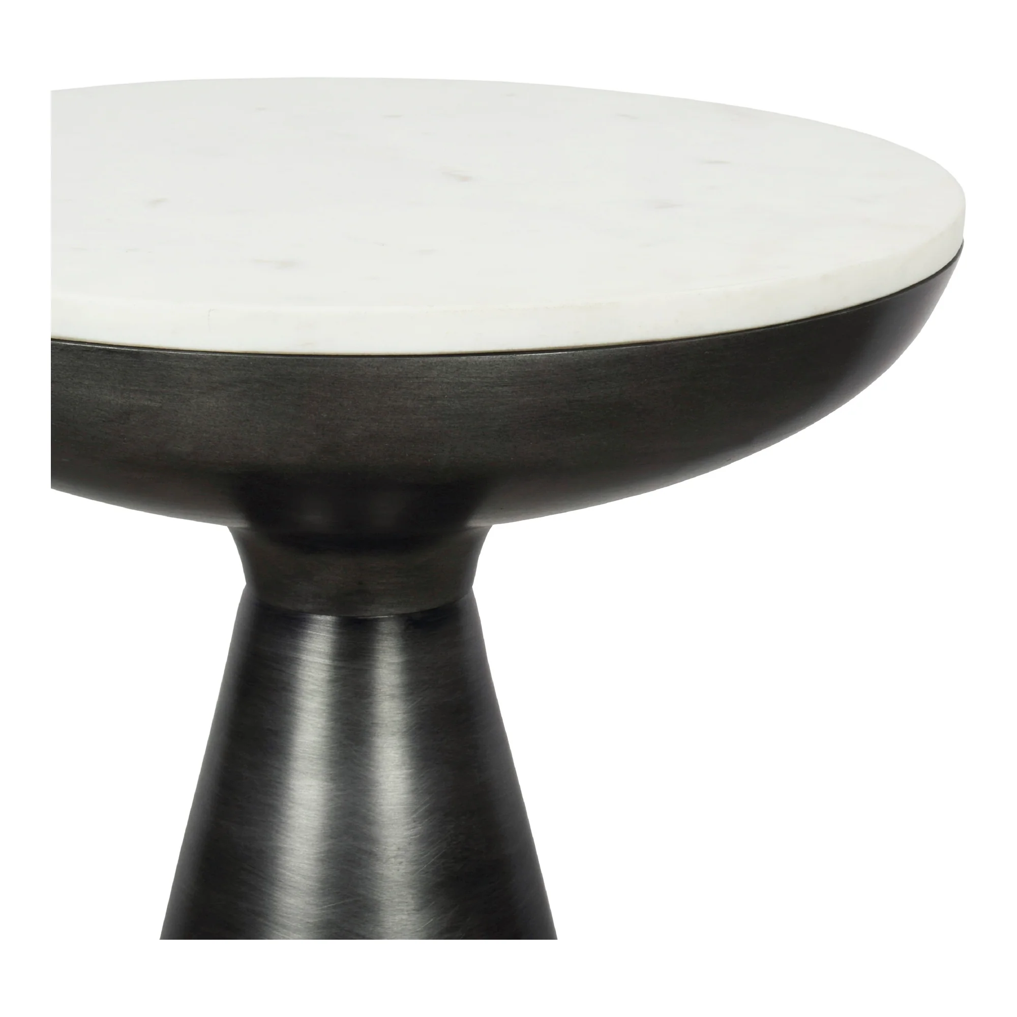 Font Side Table White Marble - Image 4