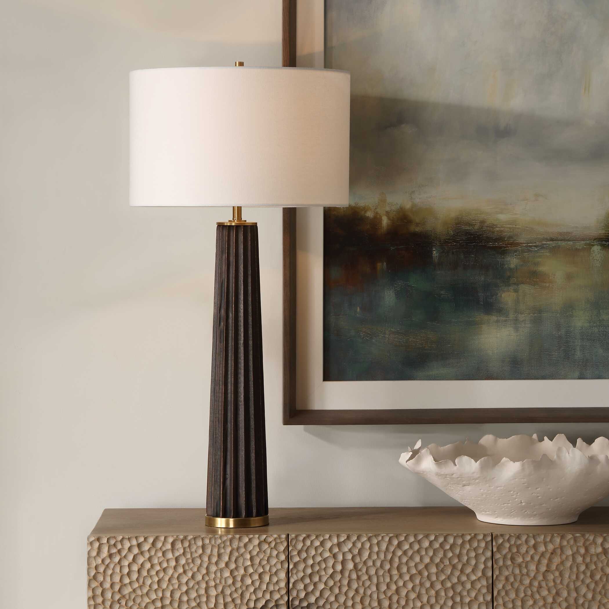 Forage Dark Scalloped Table Lamp - Image 2
