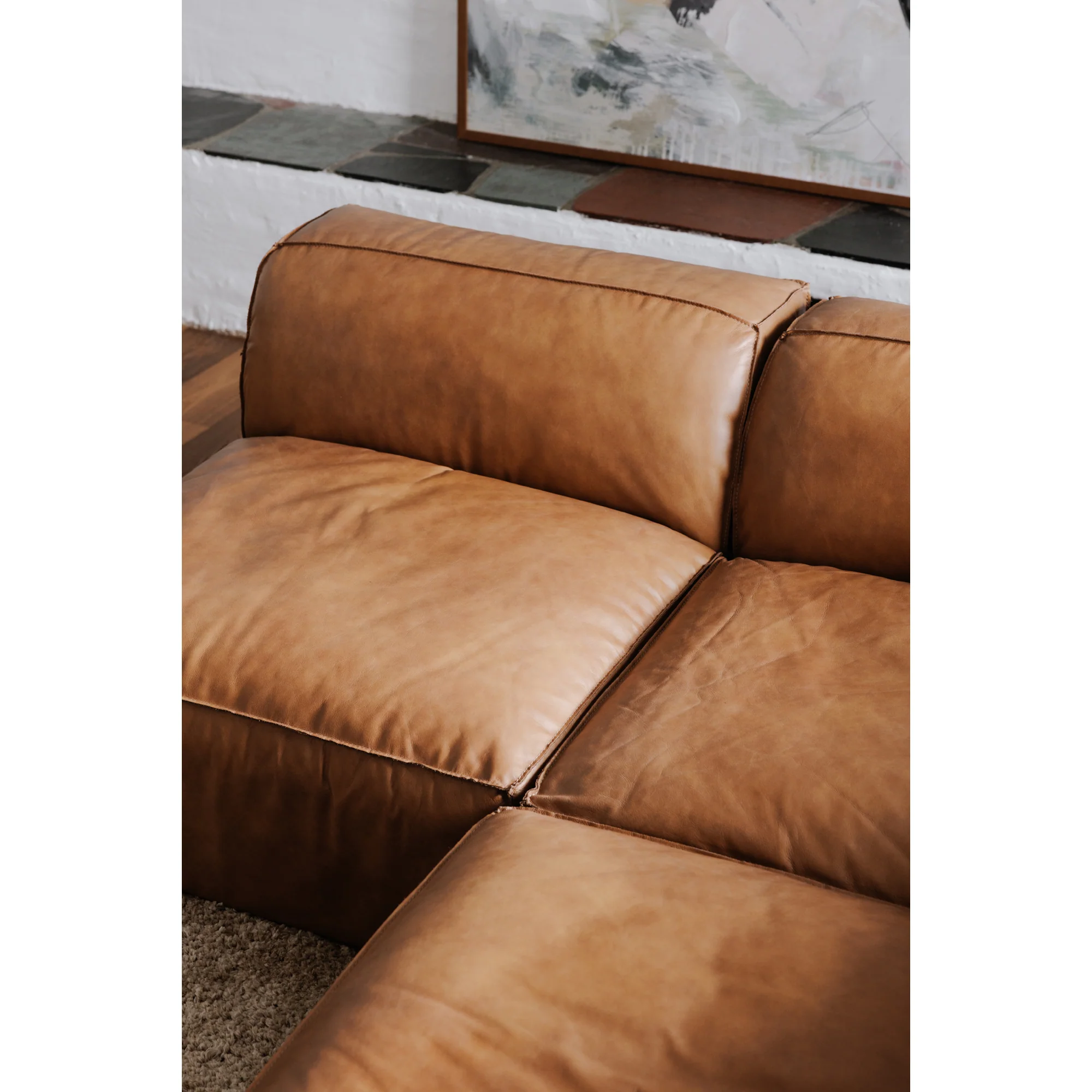 Form Corner Chair Sonoran Tan Leather - Image 2