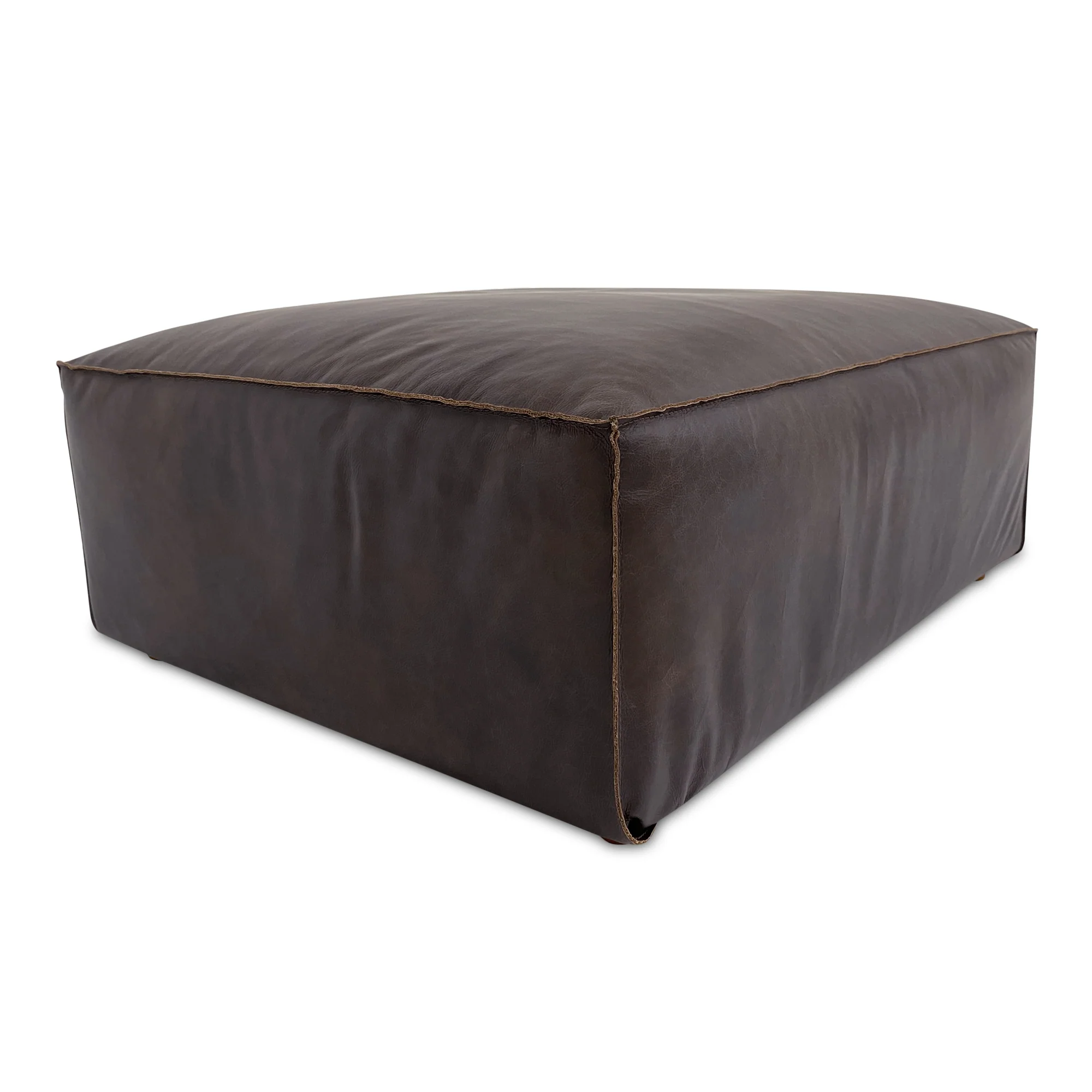 Form Ottoman Espresso Brown Leather - Image 3
