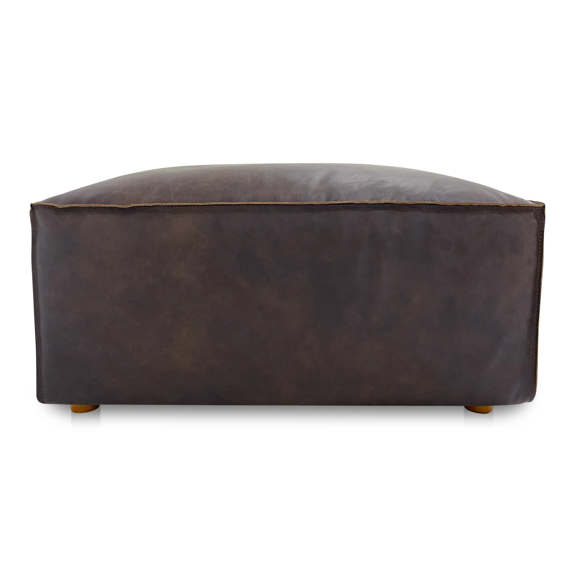 Form Ottoman Espresso Brown Leather - Image 4