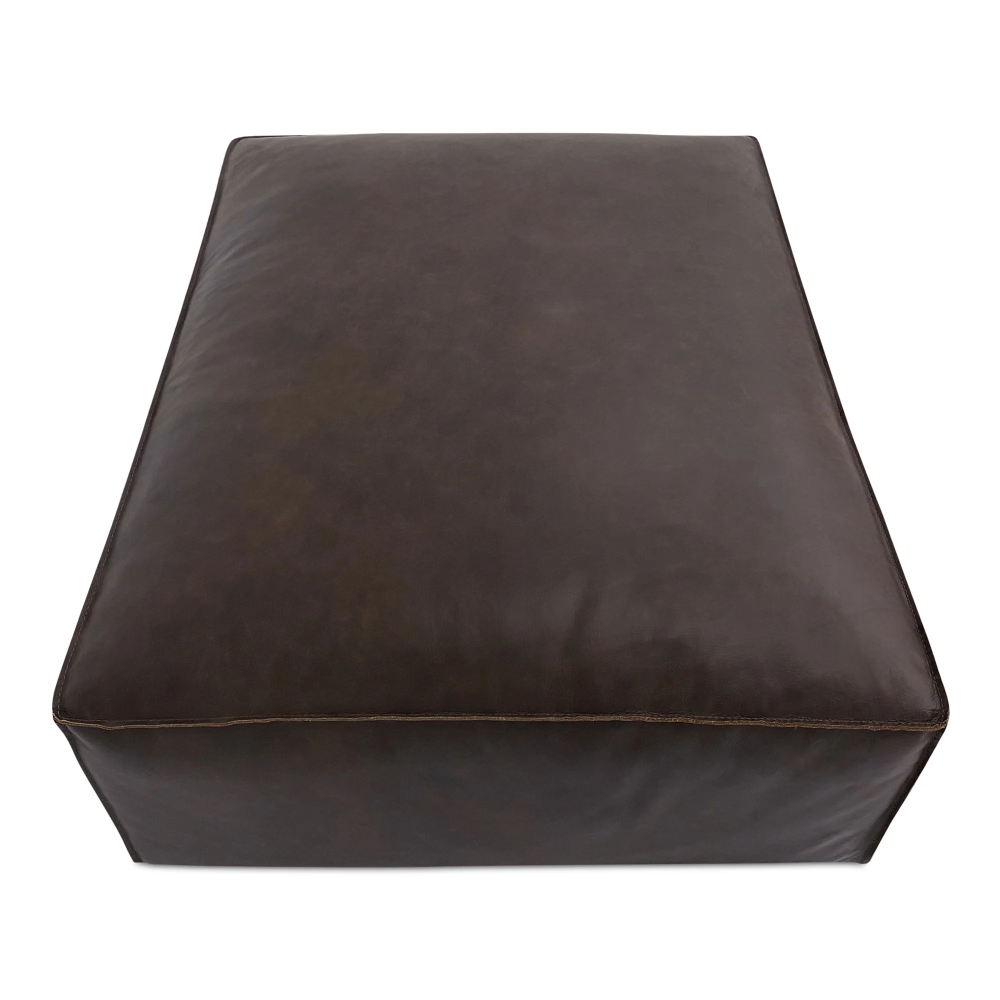 Form Ottoman Espresso Brown Leather - Image 5