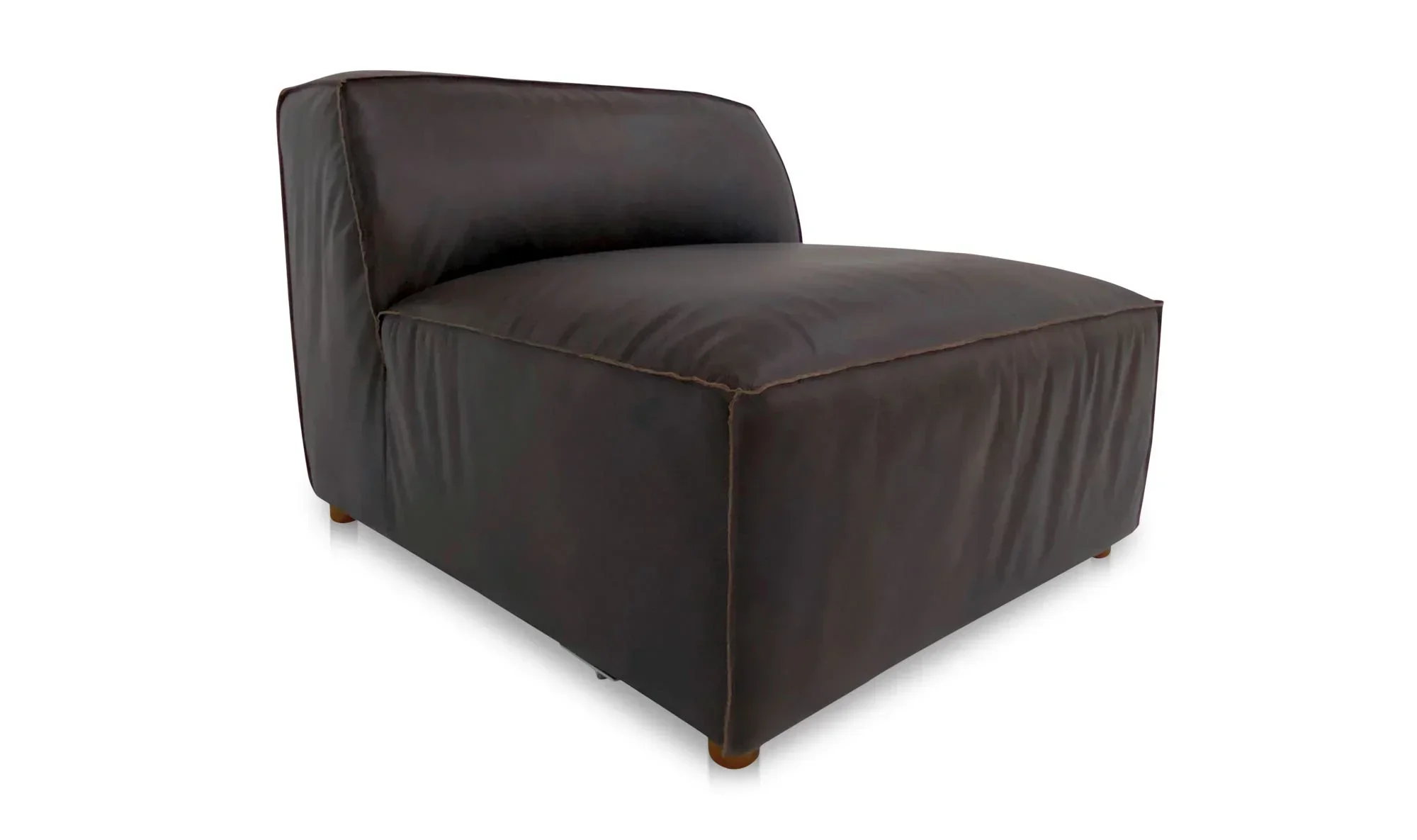 Form Slipper Chair Espresso Brown Leather