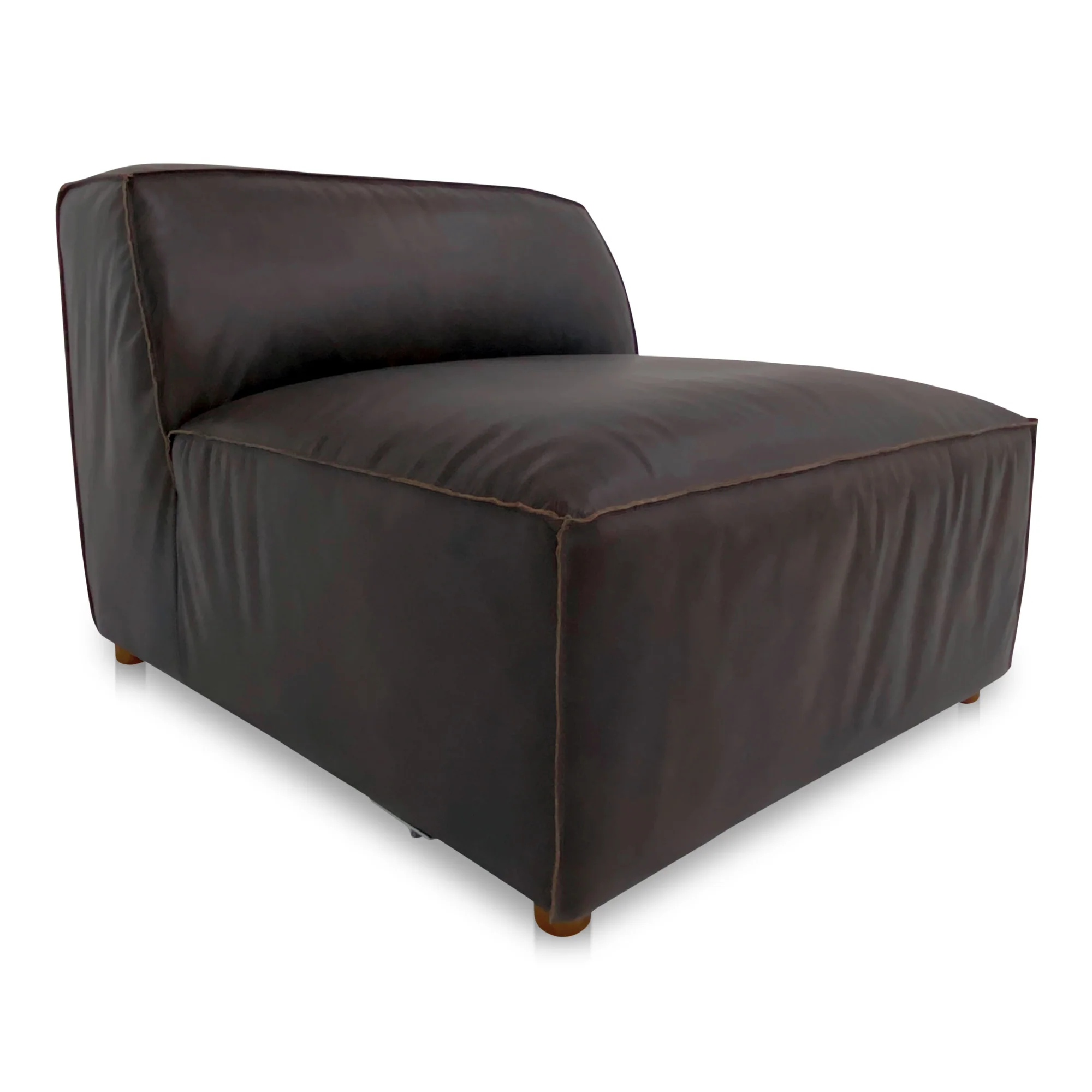 Form Slipper Chair Espresso Brown Leather - Image 3