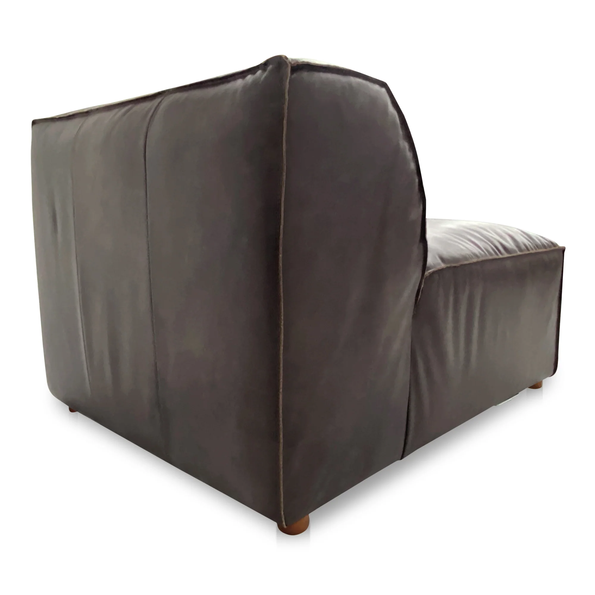 Form Slipper Chair Espresso Brown Leather - Image 4