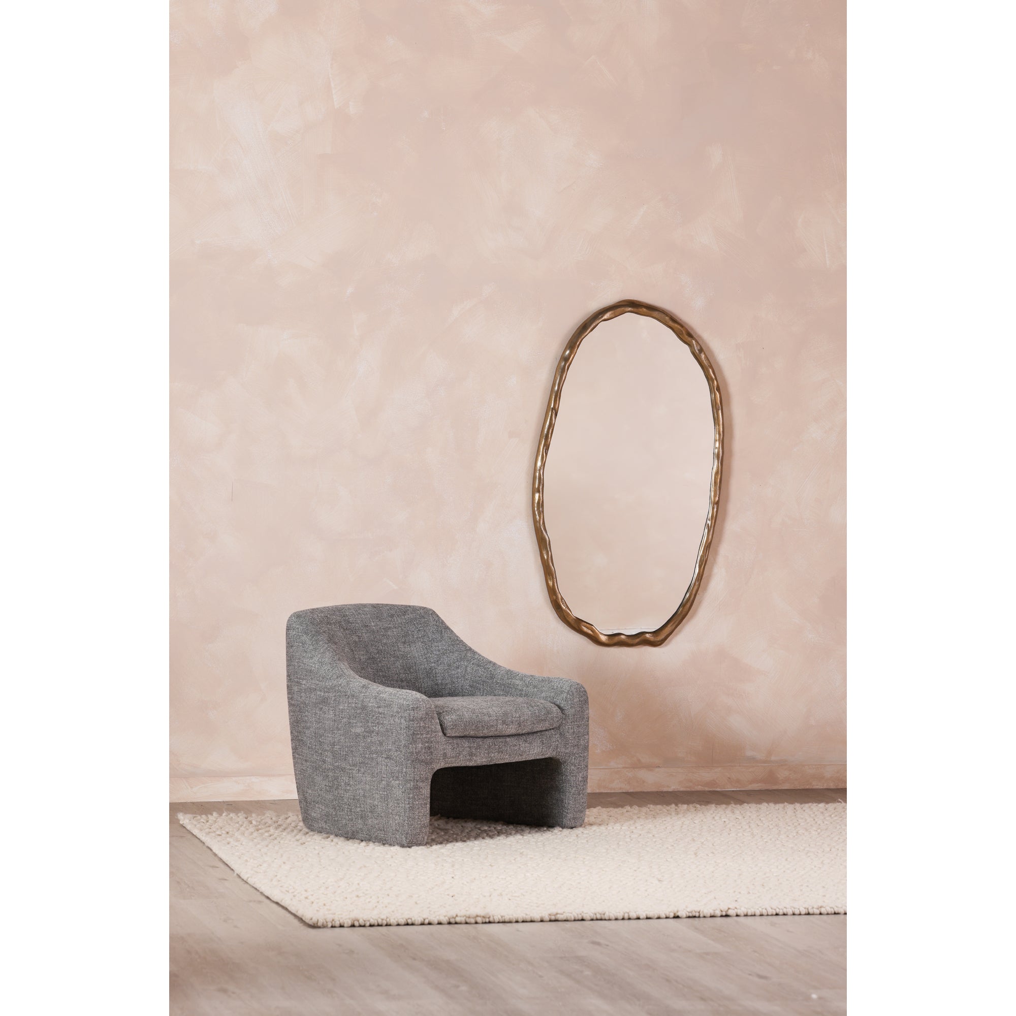 Foundry Mirror Oval Gold - Image 2