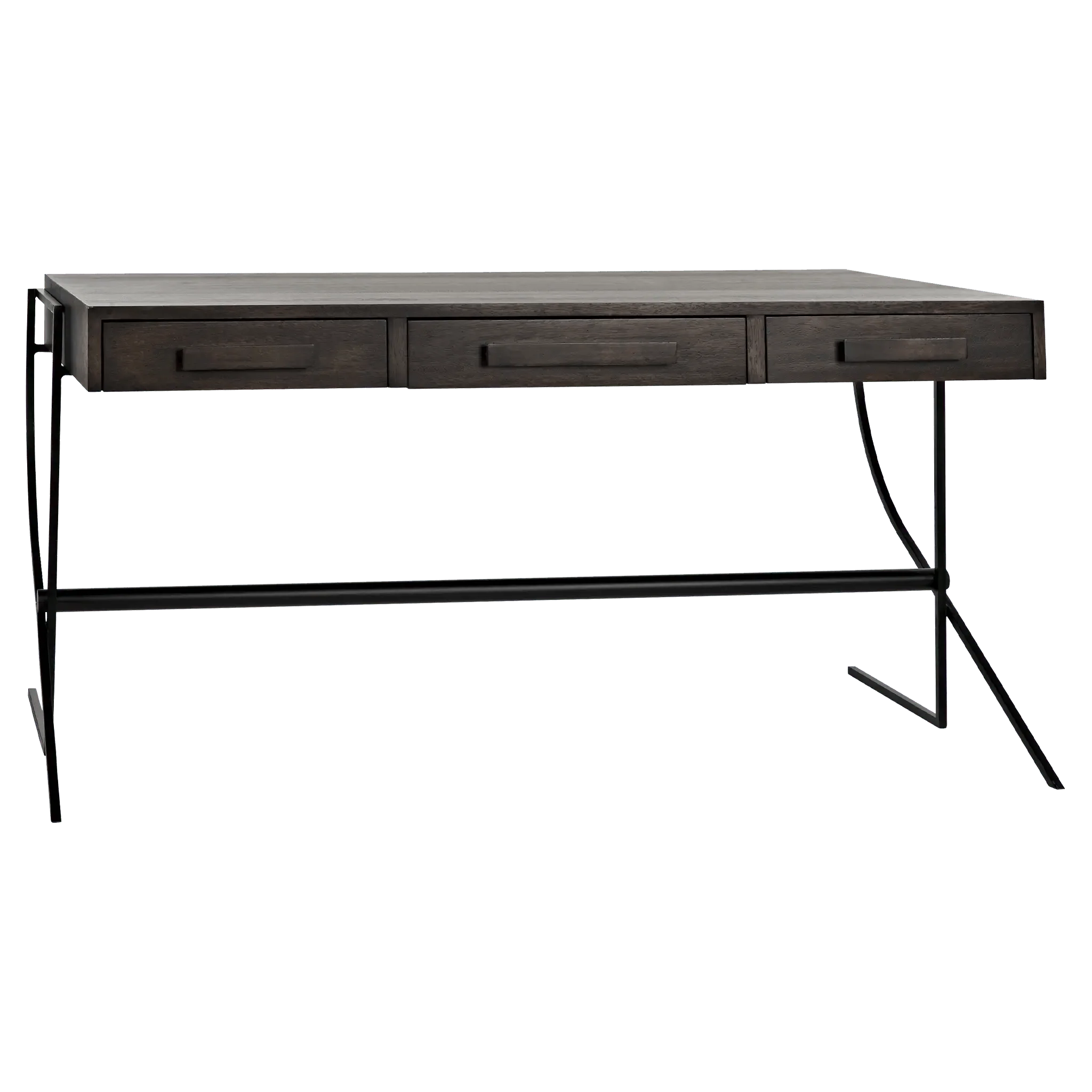Frank Desk, Ebony Walnut with Steel