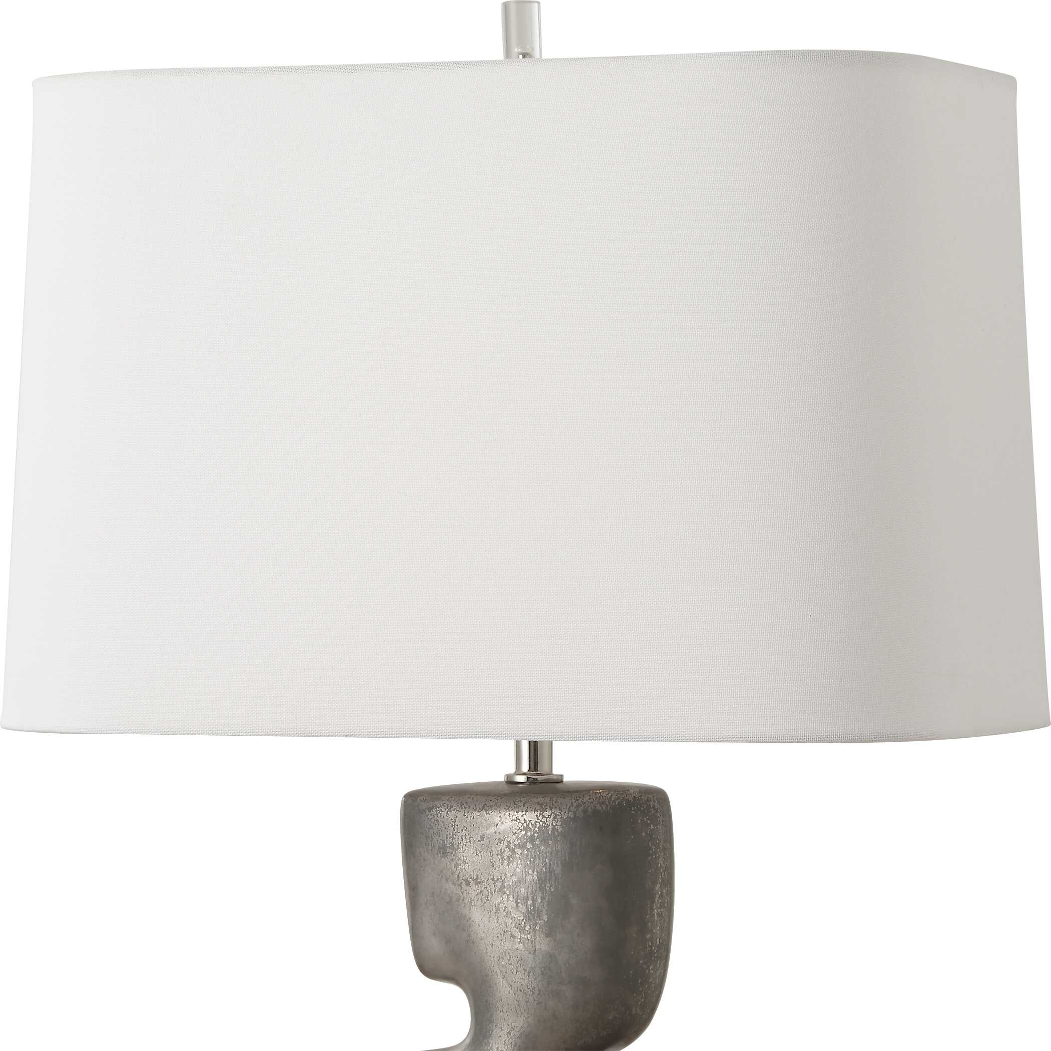 Free Flowing Nickel Table Lamp - Image 6