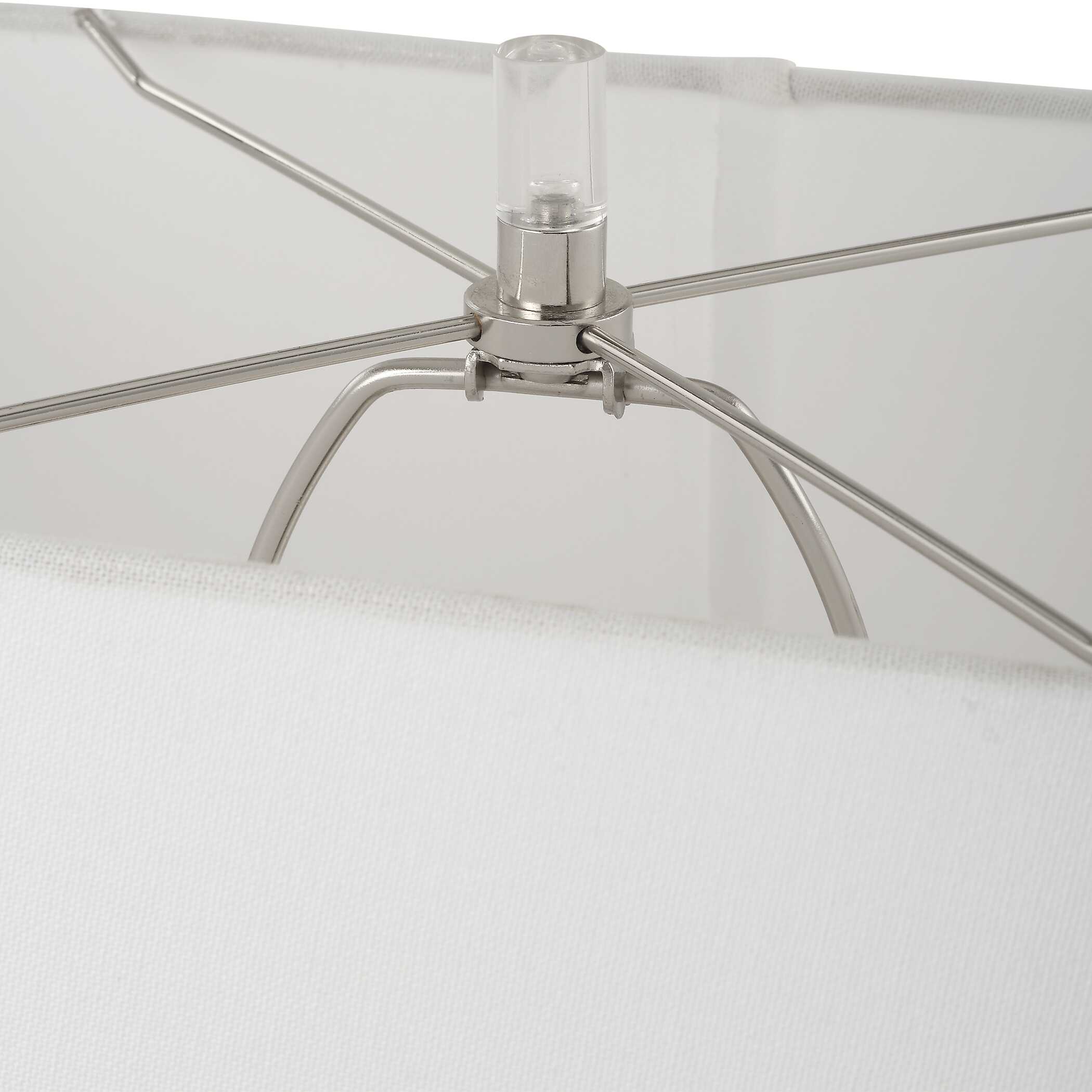 Free Flowing Nickel Table Lamp - Image 7
