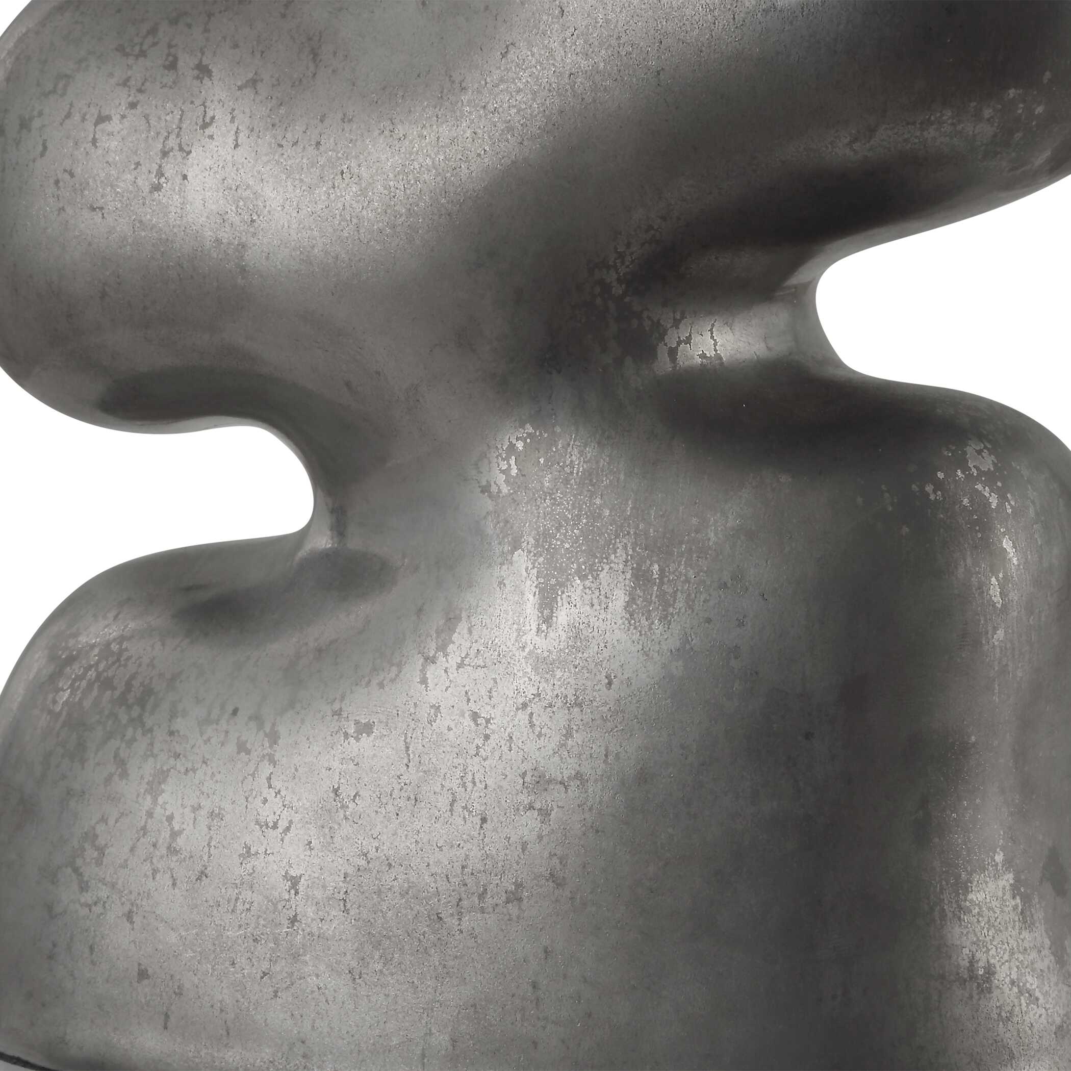 Free Flowing Nickel Table Lamp - Image 8