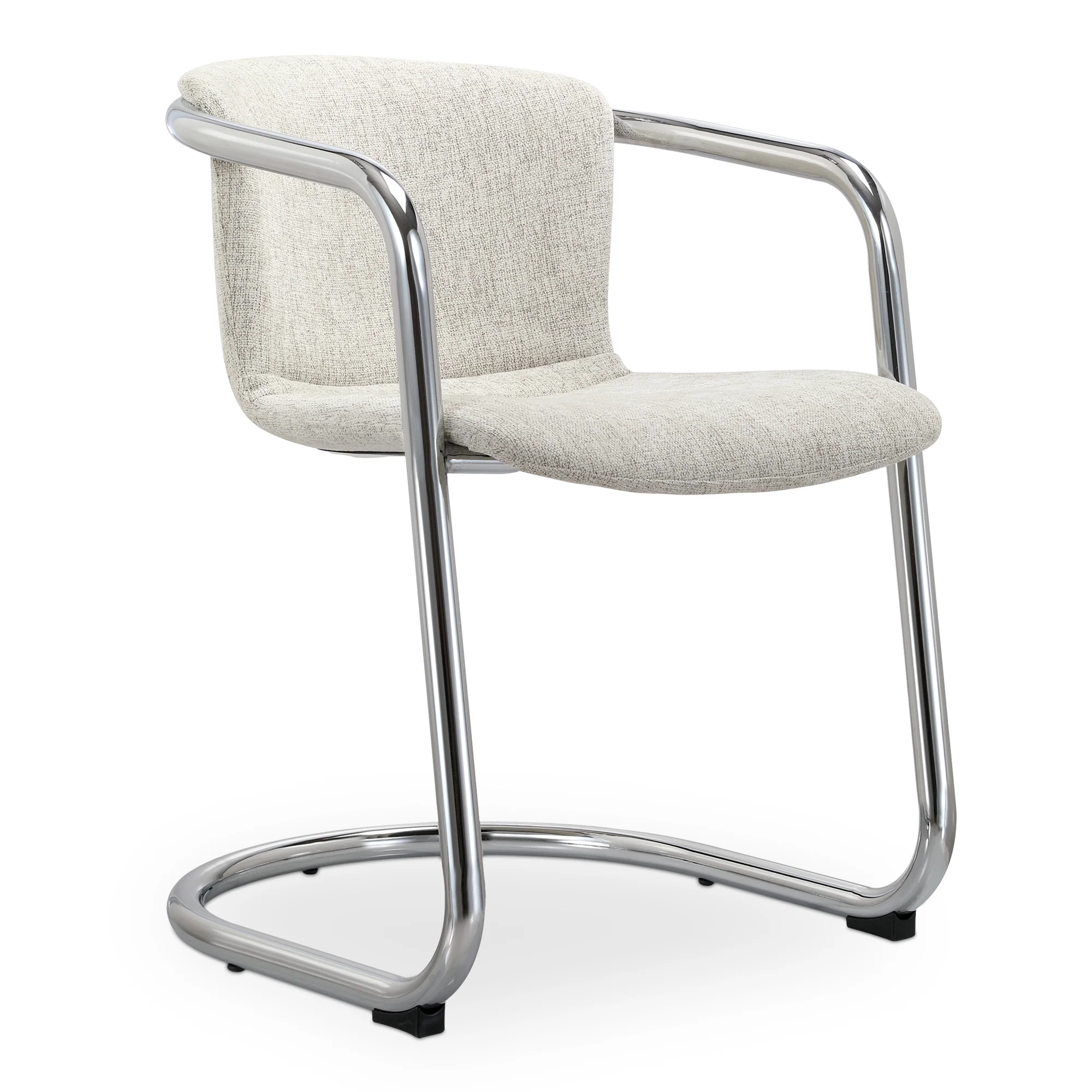 Freeman Chrome Frame Dining Chair Blended Cream - Set of 2 - Image 4