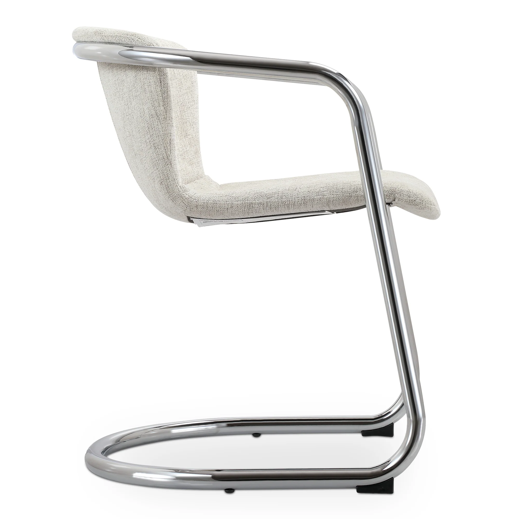 Freeman Chrome Frame Dining Chair Blended Cream - Set of 2 - Image 5