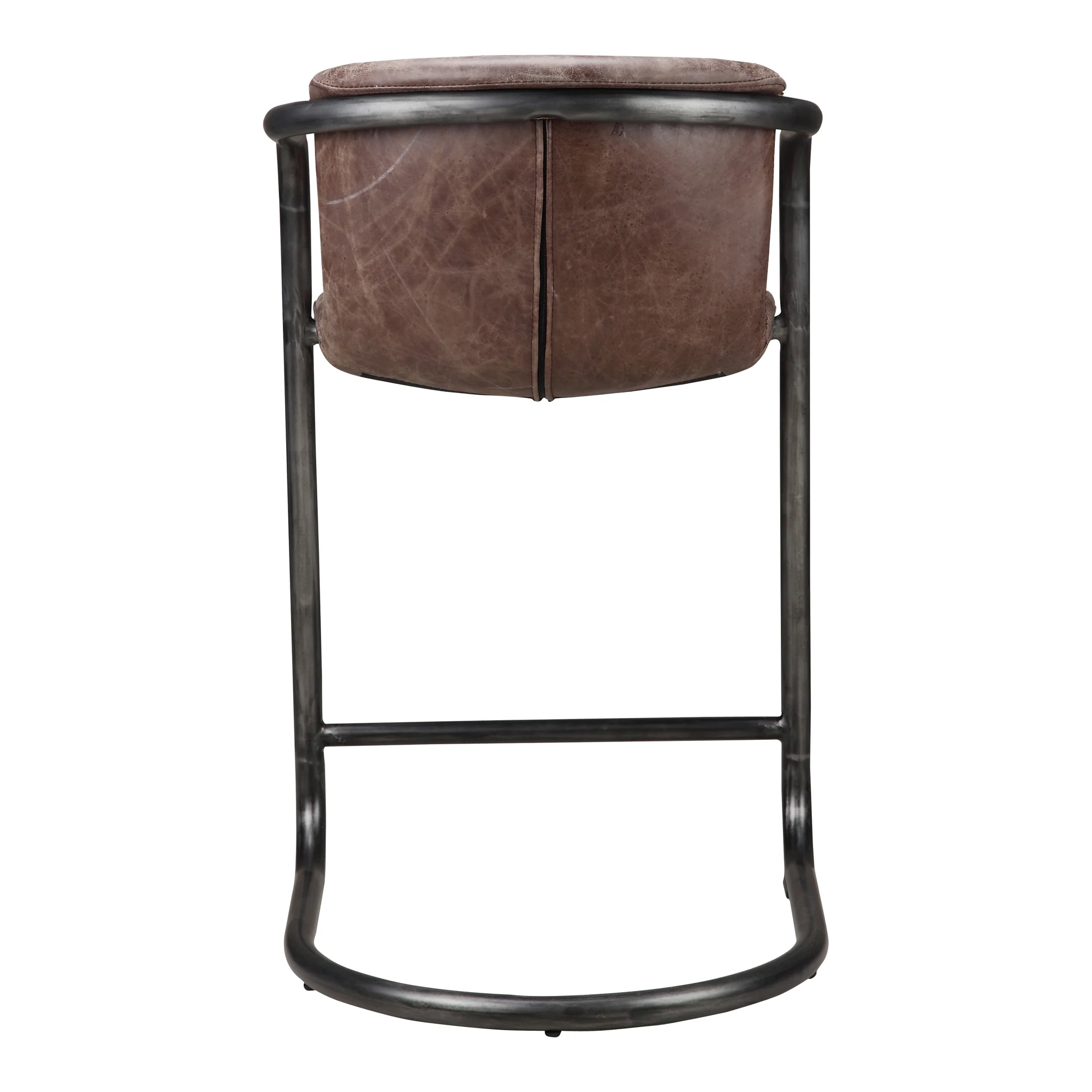 Freeman Counter Stool Grazed Brown Leather - Set Of Two - Image 6