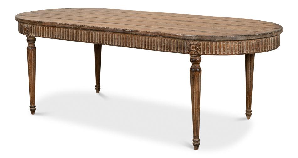 French Antique Reproduction Dining Table - Image 4