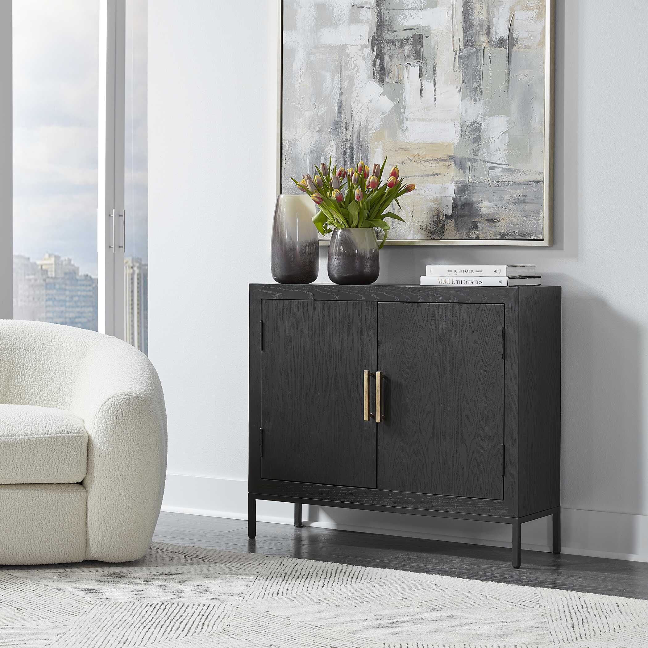 Front Range Dark Oak 2 Door Cabinet - Image 2