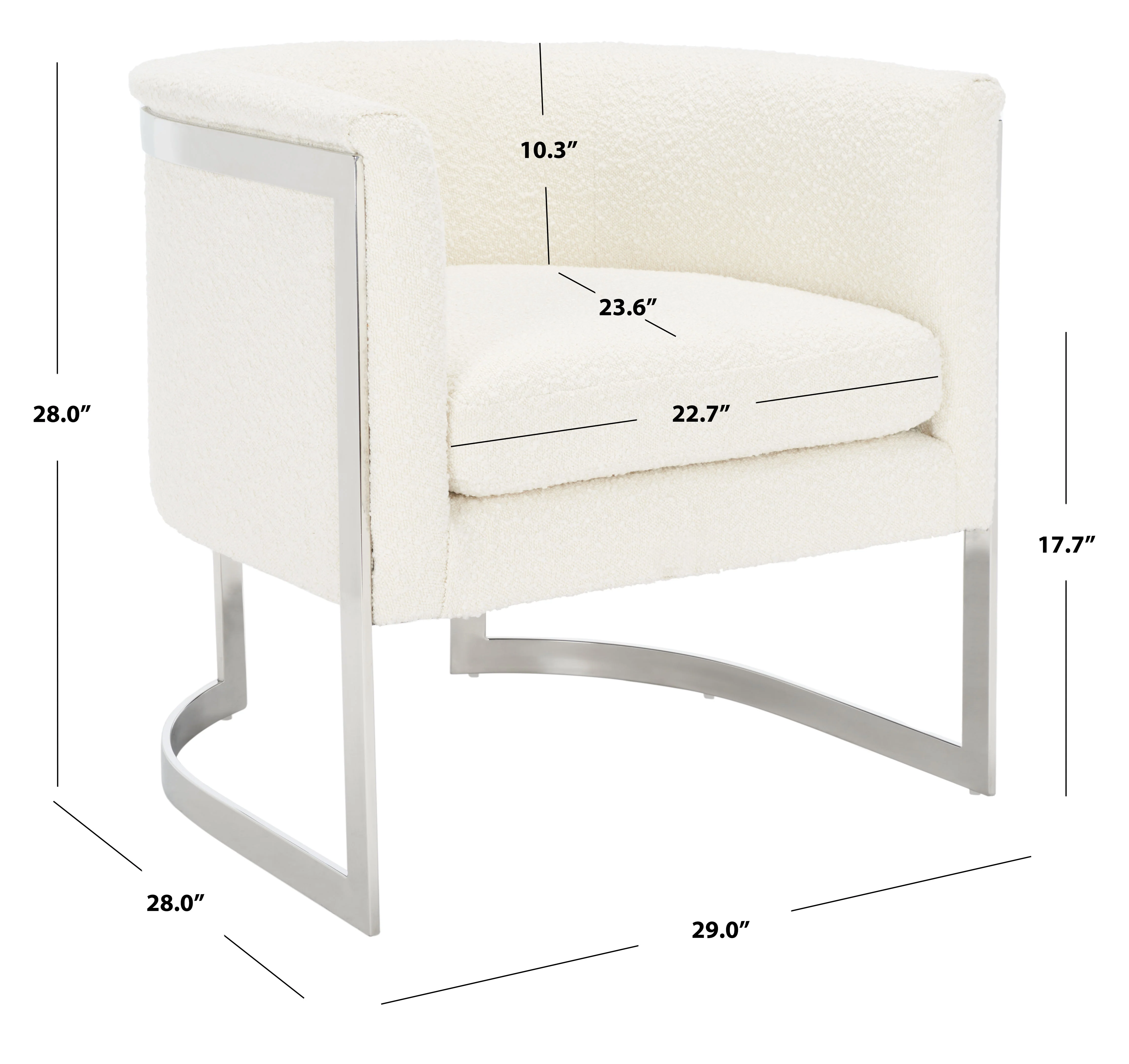 Gabby Boucle Barrel Back Accent Chair - Image 7