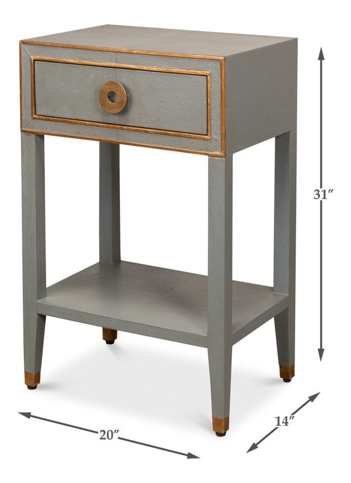Gabriella Shagreen Nightstand - Image 6