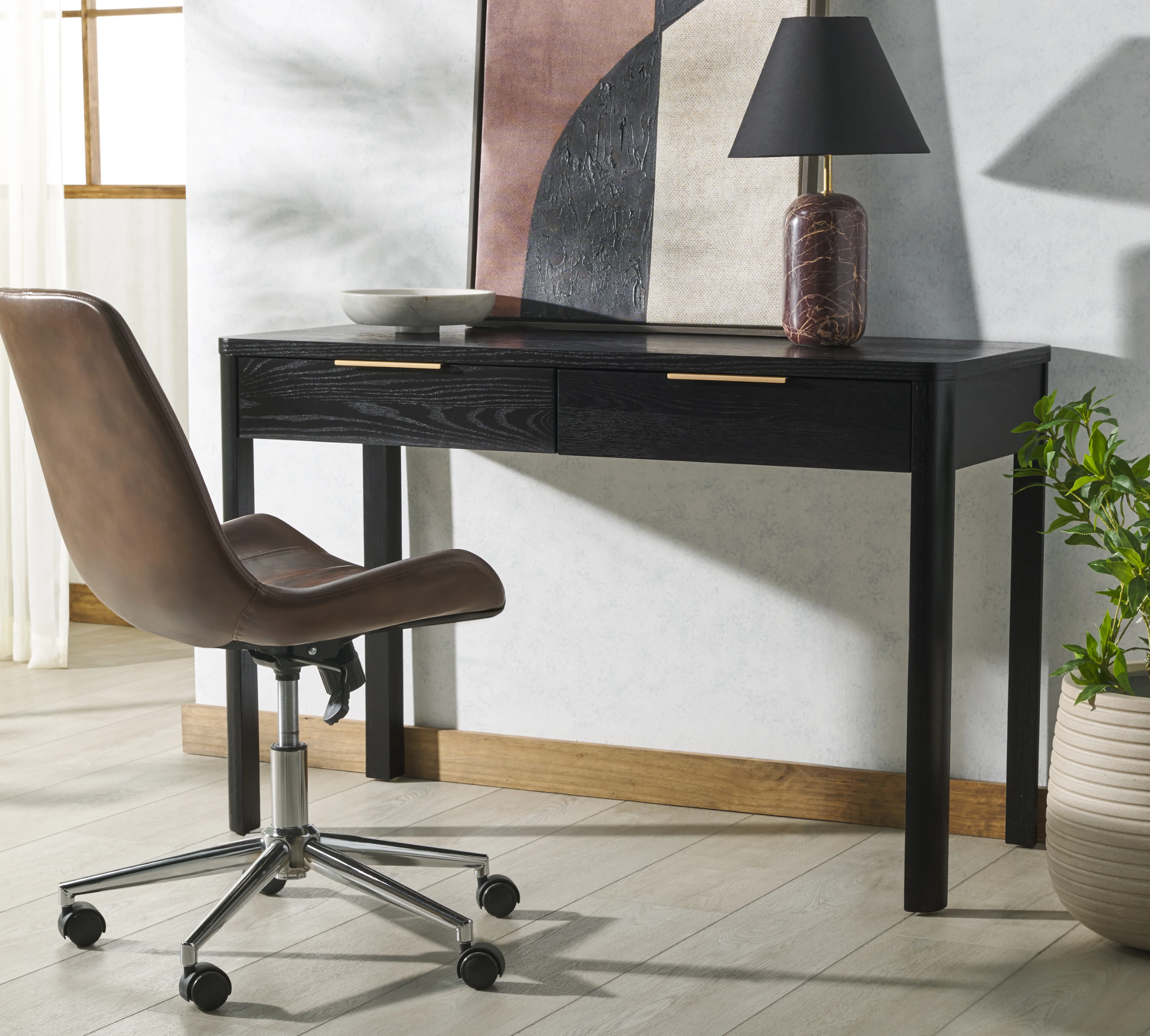 Gabrietta 2 Drawer Wood Desk - Image 10